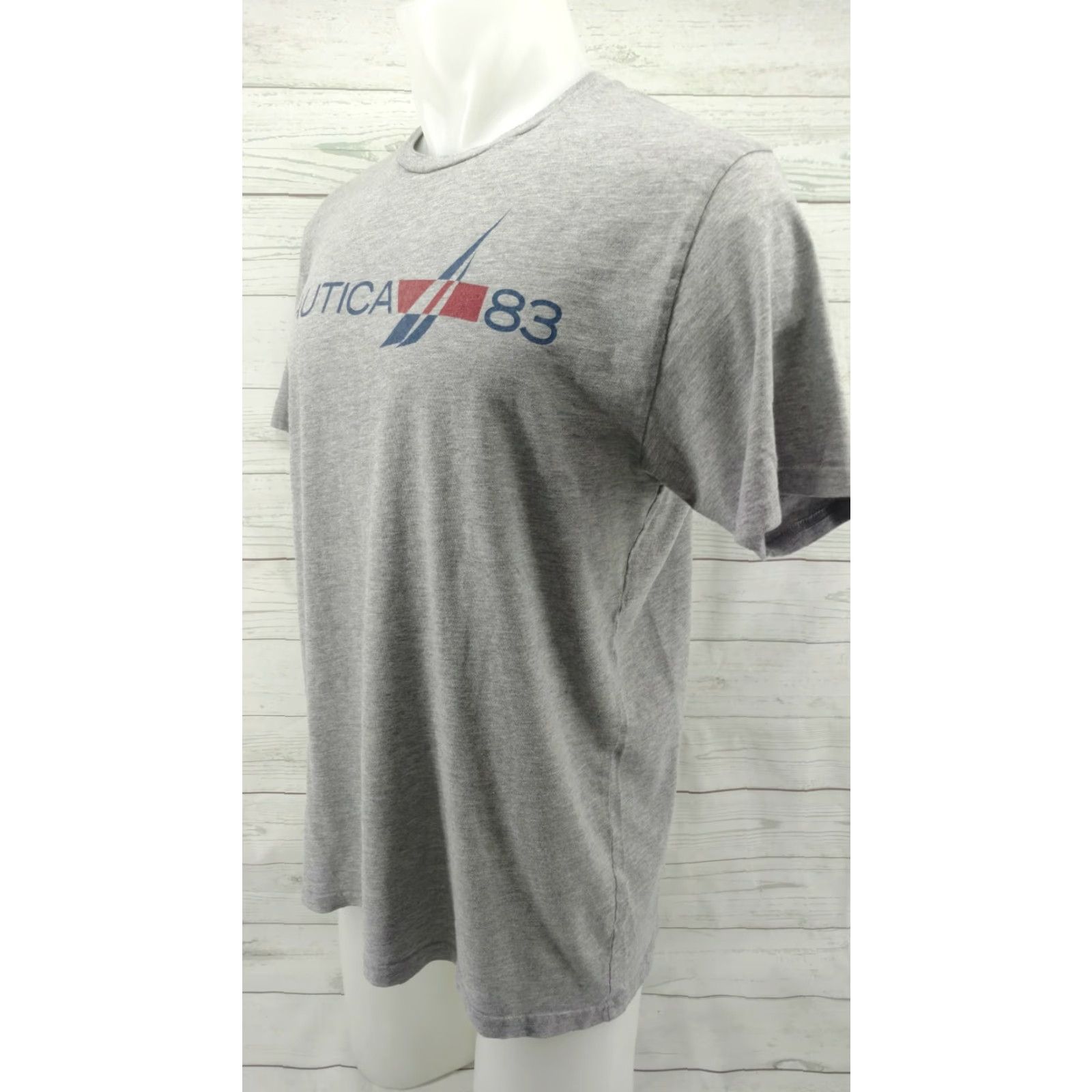 Nautica Nautica Sportswear N83 Gray Shirt Men’s Large T-Shirt Short Sleeve Solid Basic Tee Regular Fit Size US L / EU 52-54 / 3 - 3 Thumbnail