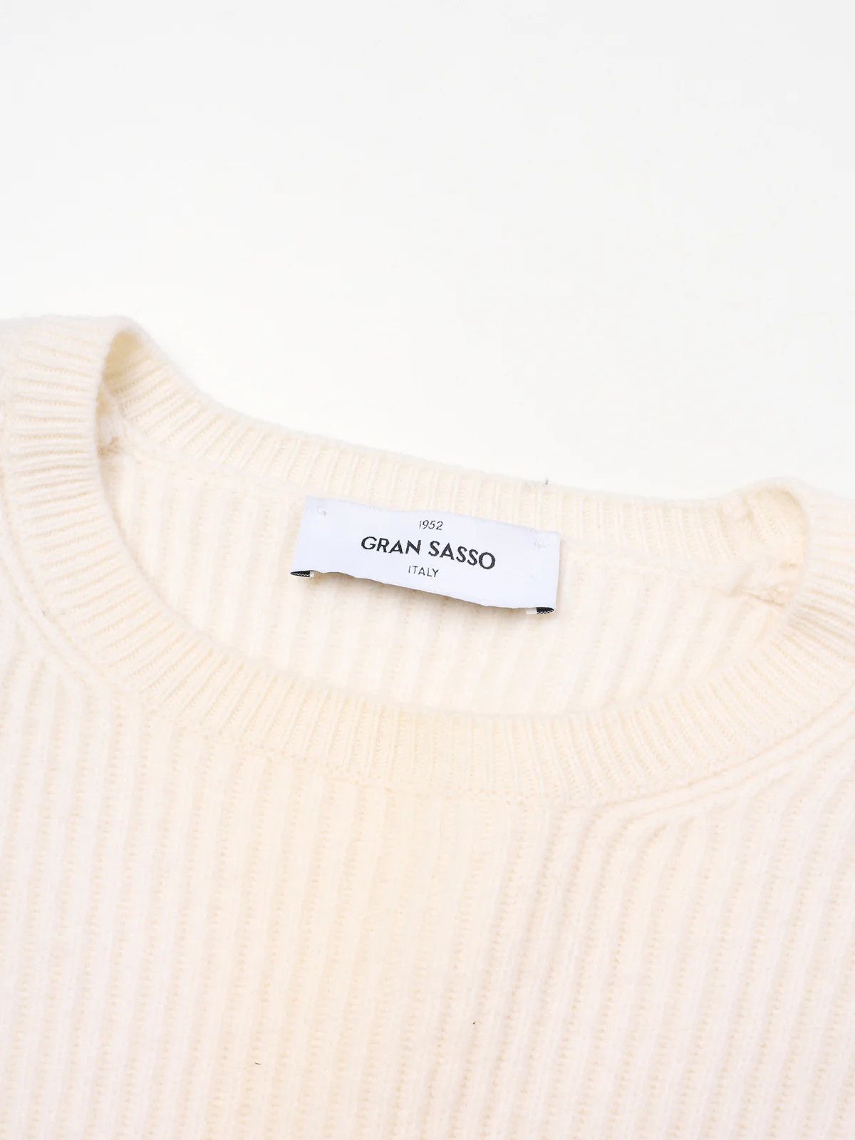 Gran Sasso GRAN SASSO Cream Virgin Wool-Cashmere-Viscose Knit Sweater Size US M / EU 48-50 / 2 - 4 Thumbnail
