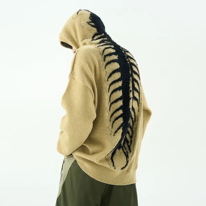 Image of Vintage Y2K Centipede Patchwork Hoodie in Beige, Men's (Size 2XL)