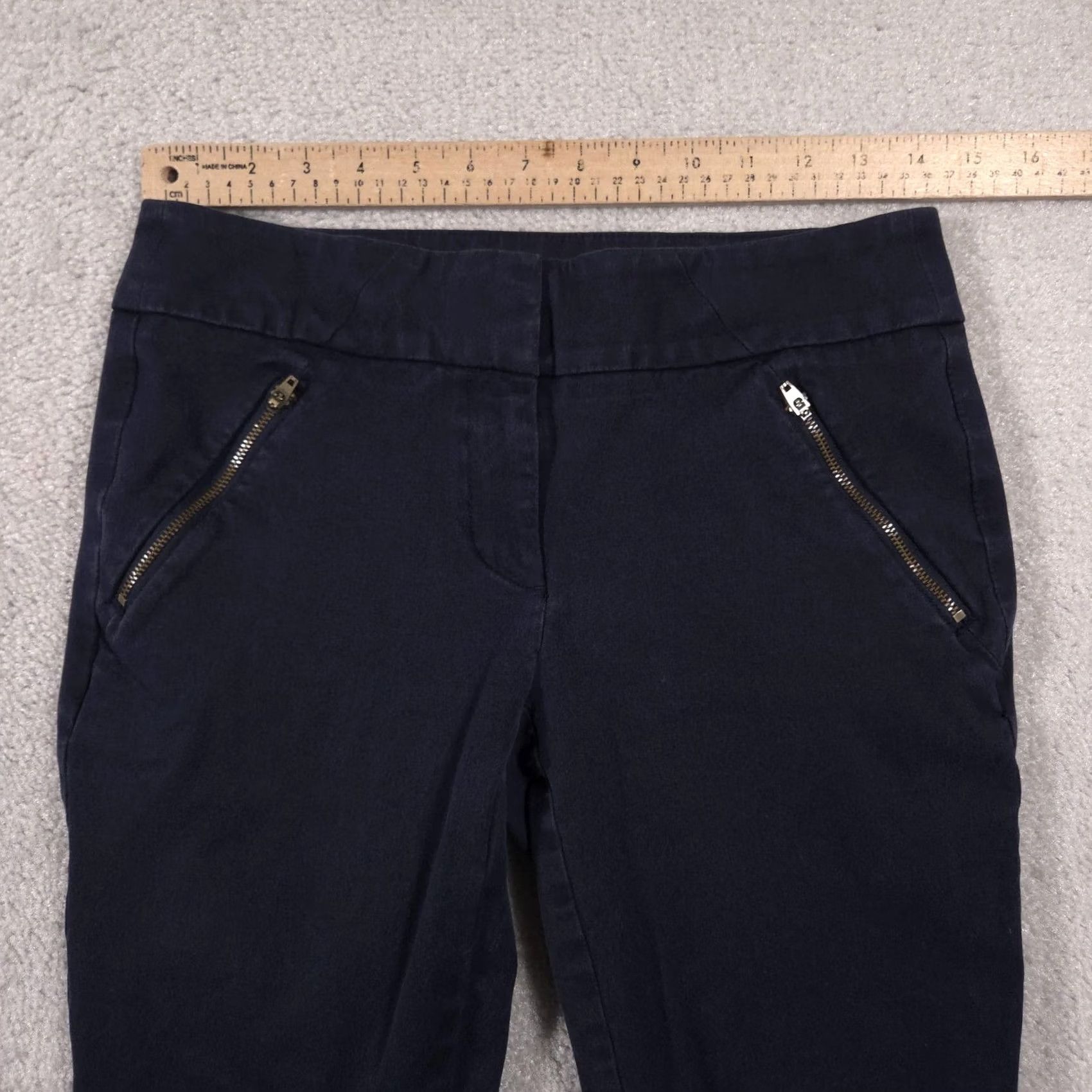 Loft LOFT Outlet Pants Womens 4 Blue Modern Skinny Ankle Zip Pocket Stretch Casual Cropped Size 27" / US 4 / IT 40 - 7 Thumbnail