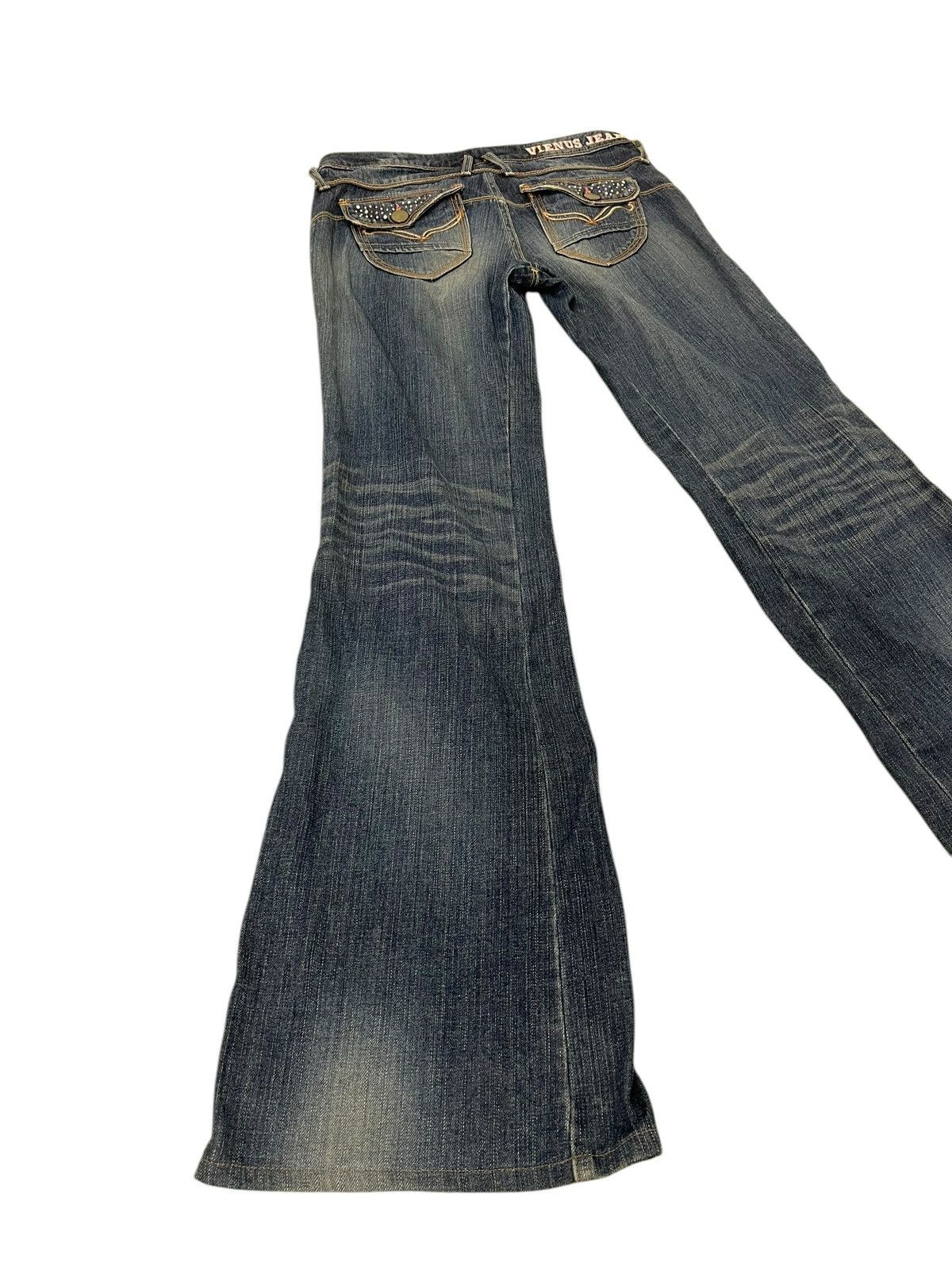 Comme des Garcons Flare Jeans Vienus Jean Edwin Distress Stretch Low Rise 2🟦 Size US 28 / EU 44 - 12 Thumbnail