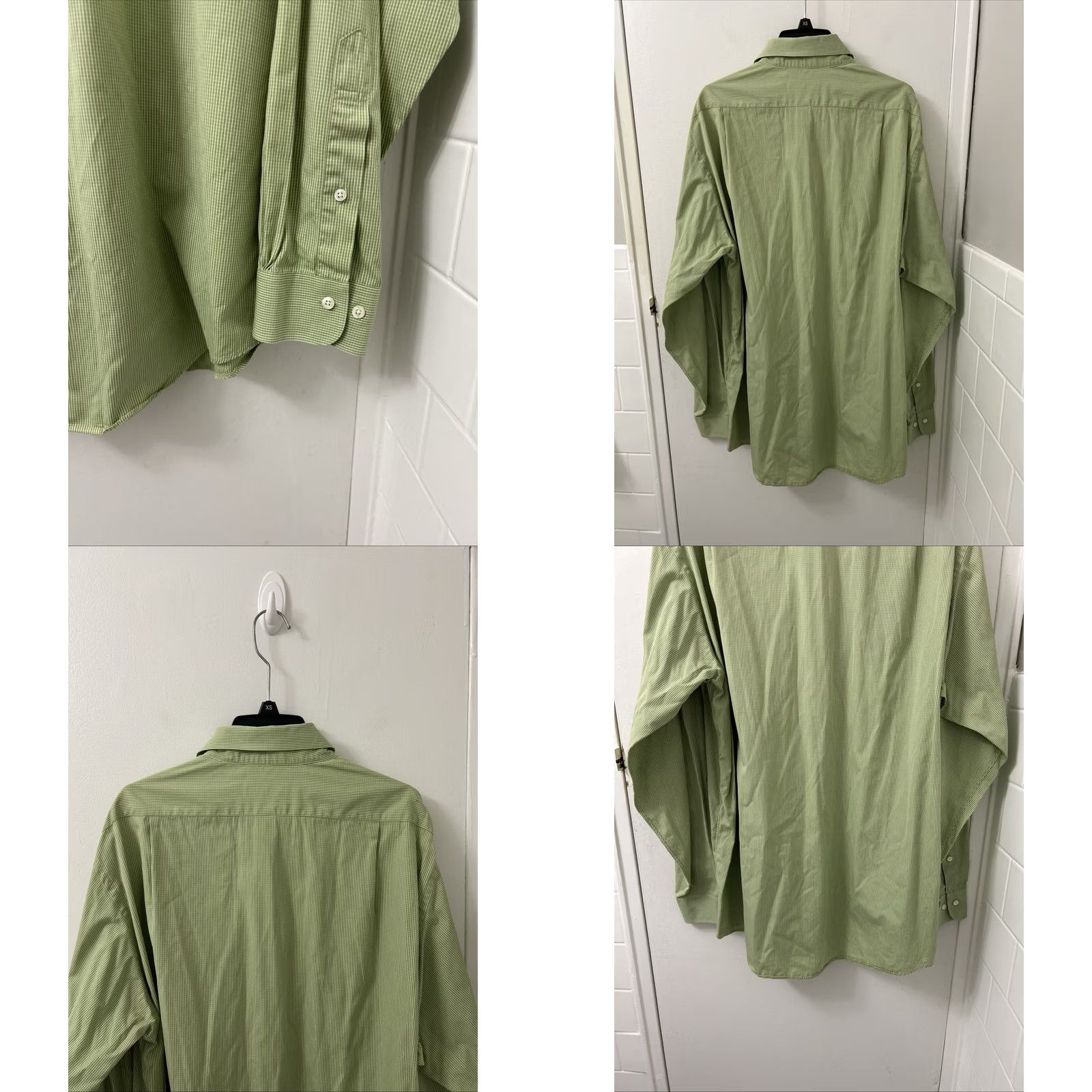 Brooks Brothers Brooks Brothers Shirt Mens 16.5 Green Gingham Button Up Long Sleeve Dress Shirt Size US XL / EU 56 / 4 - 8 Thumbnail