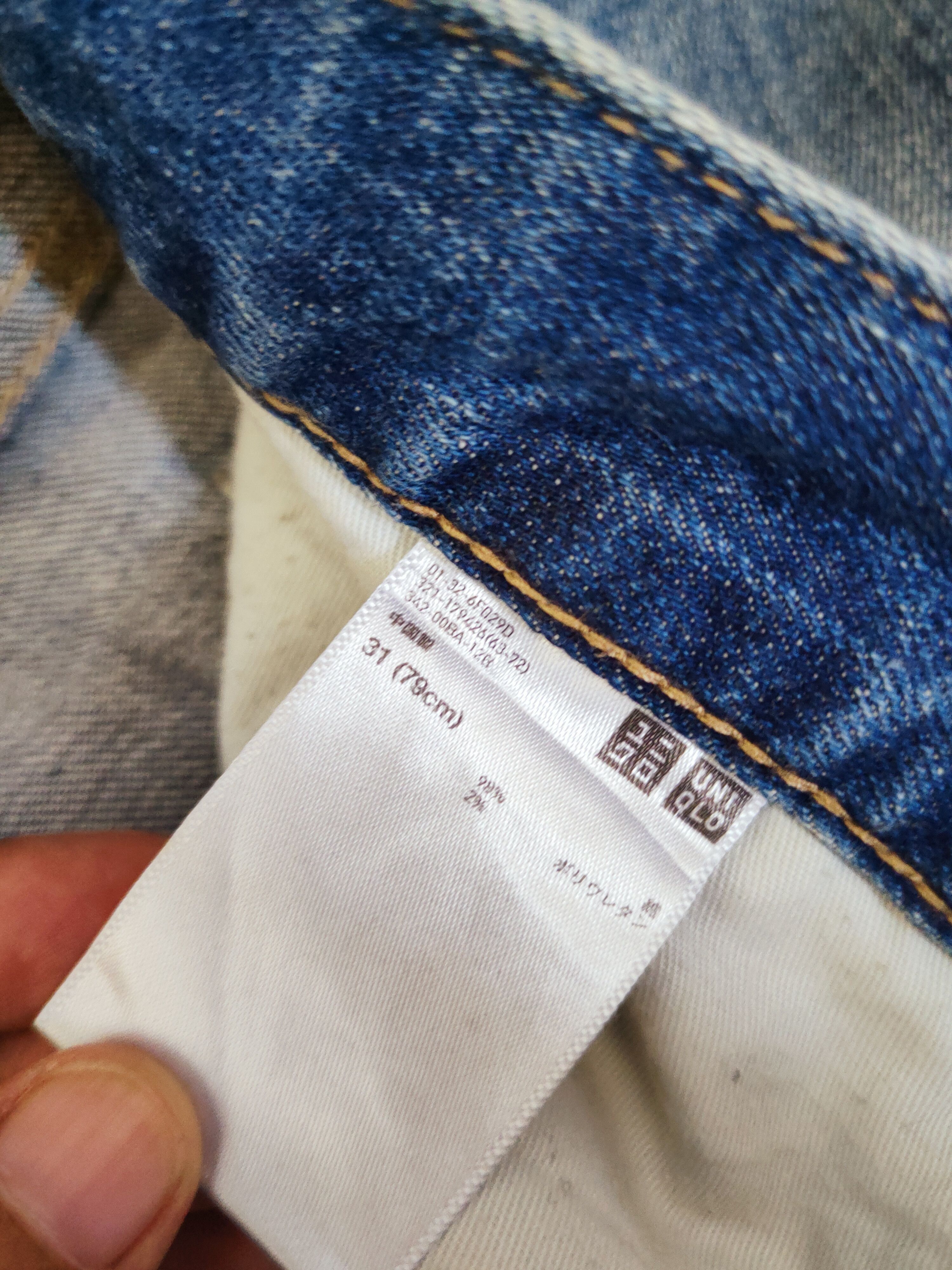 Uniqlo × Vintage Vintage Uniqlo Blue Faded Distressed Ripped Jeans Size US 34 / EU 50 - 15 Thumbnail
