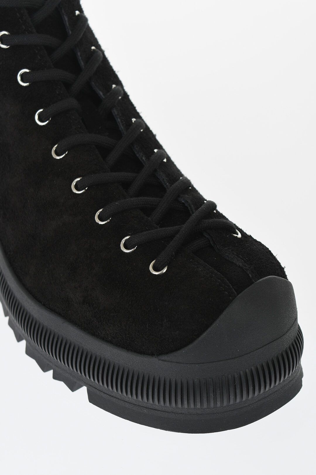 Jil Sander og1mm0625 Suede Lace-up Chelsea Booties in Black Size US 12 / EU 45 - 4 Thumbnail