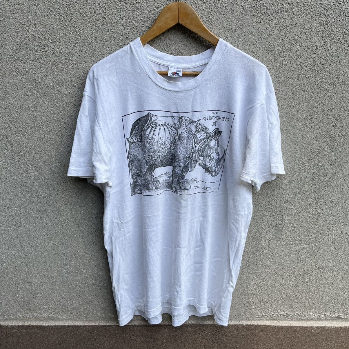 Arts & Science Vintage 90s RHINOCERVS photo art by Albrecht Durer tee Size US L / EU 52-54 / 3 - 1 Thumbnail