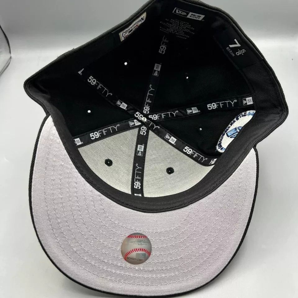 New Era Atlanta Braves Hat Men 7 5/8 59Fifty New Era Fitted Cap Size ONE SIZE - 5 Thumbnail