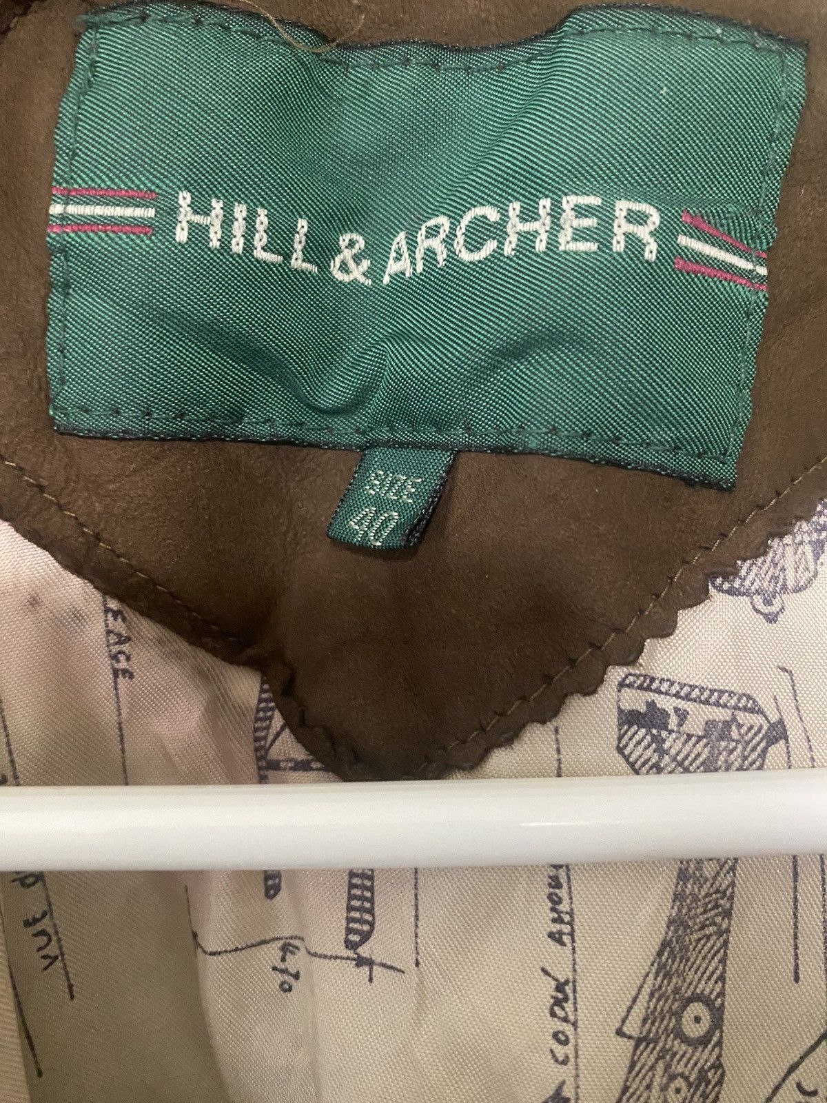 Vintage Hill & Archer Bomber (brown/very worn/heavy coat) Size US XXS / EU 40 - 2 Thumbnail