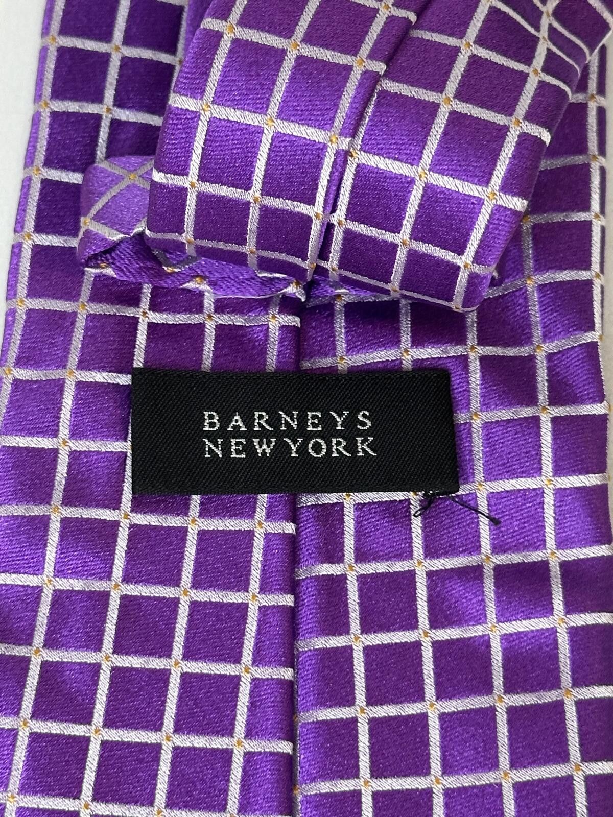 Barneys New York Barneys New York 100% Italian silk purple/white geometric Size ONE SIZE - 2 Thumbnail