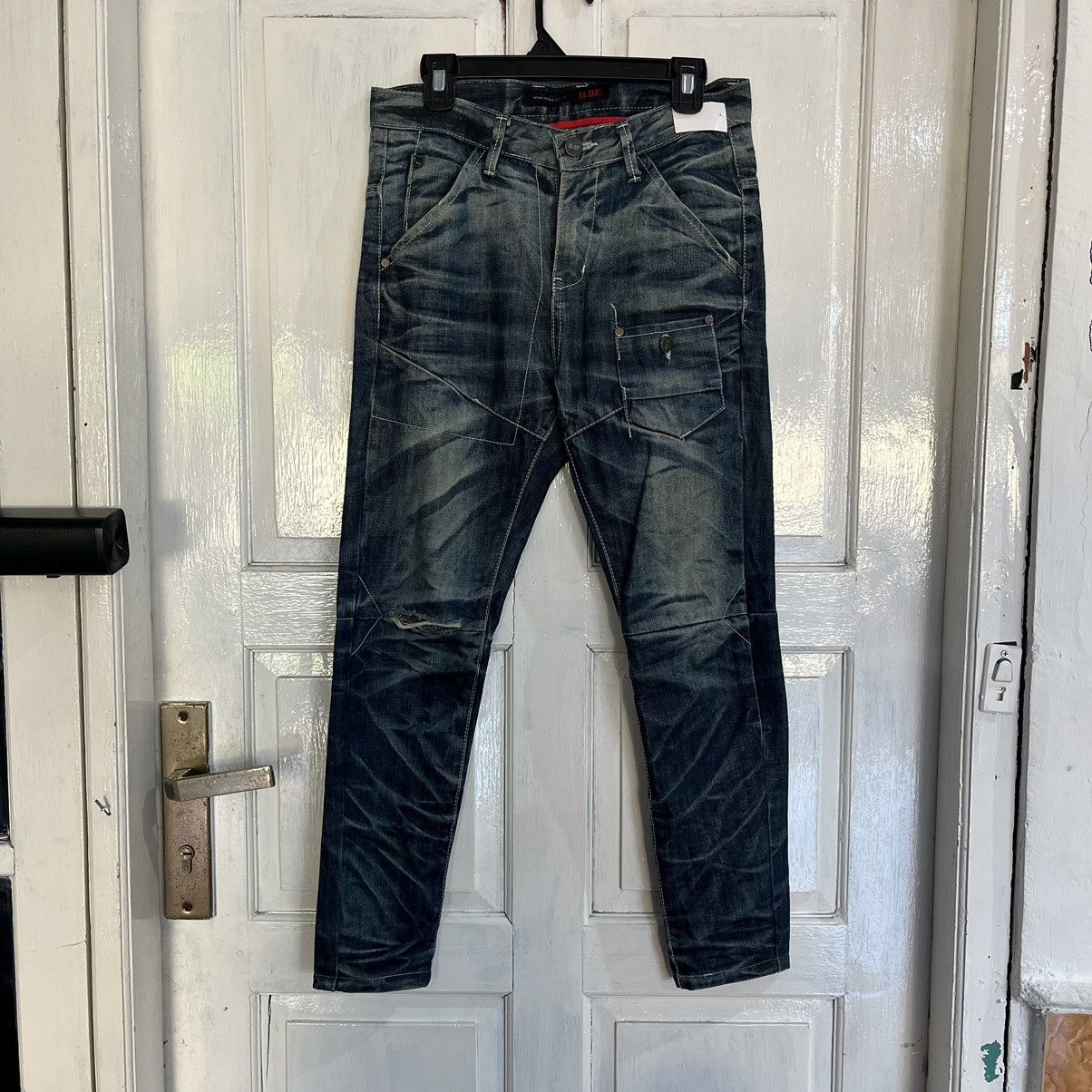 Japanese Brand Vintage ILDF Fatique Washed Ripped Jeans Denim Size US 32 / EU 48 - 1 Thumbnail