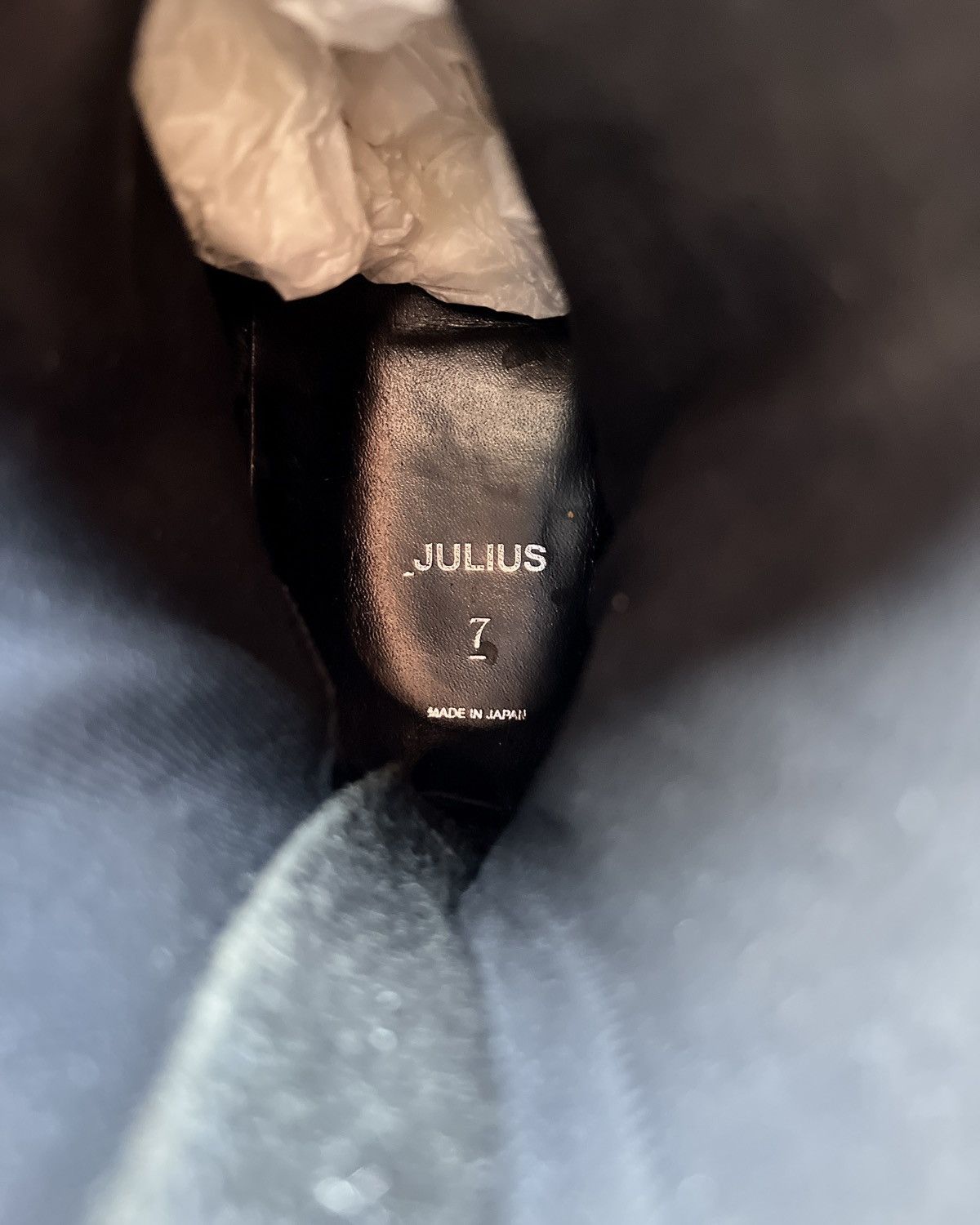 Julius Julius_7 SS16 Angel_s Blistered Reverse Cow Back Zip Boots Size US 8.5 / EU 41-42 - 9 Thumbnail