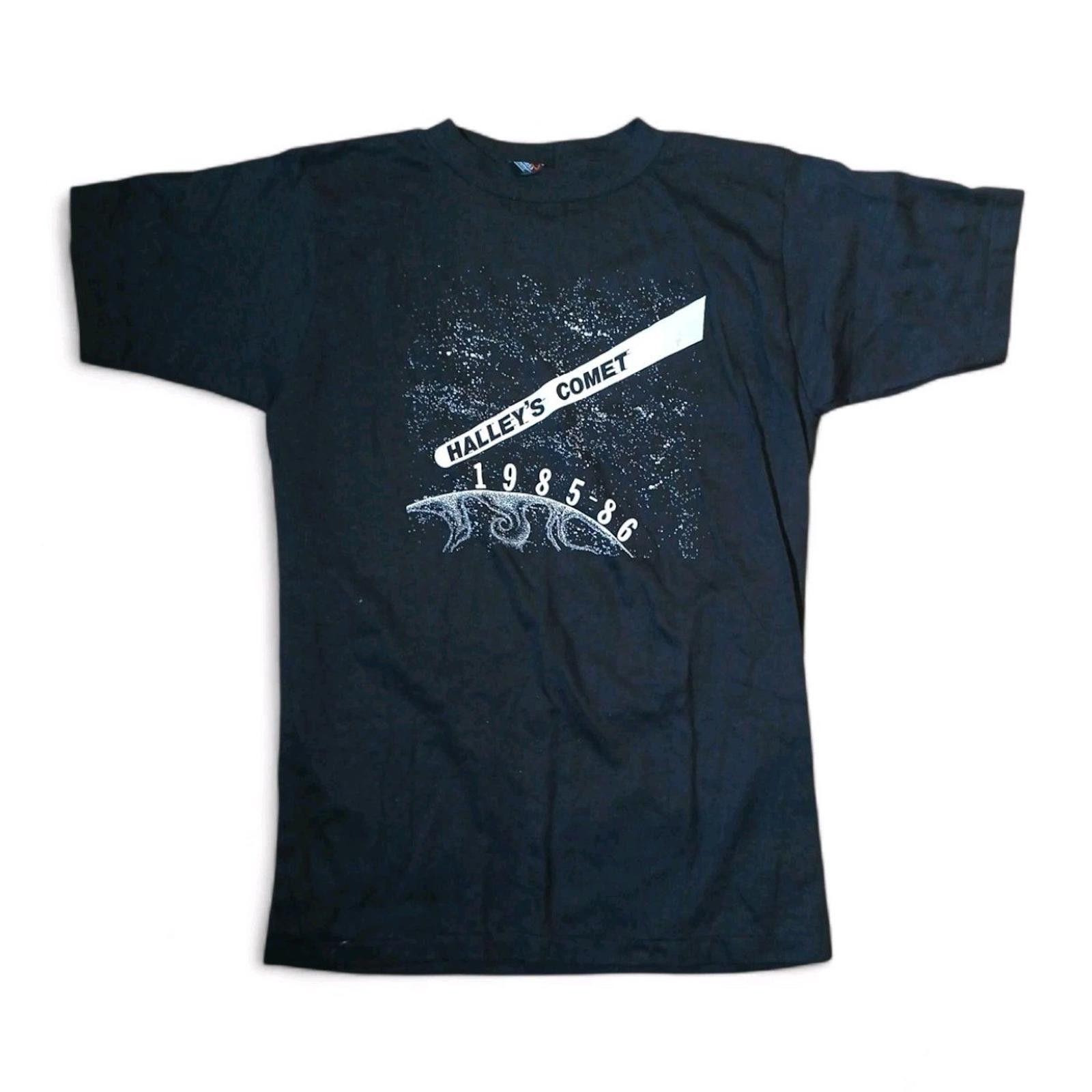 Other 1985-86 HALLEYS COMET IT'S COMING Large GRAPHIC TEE USA made Size US L / EU 52-54 / 3 - 1 Thumbnail
