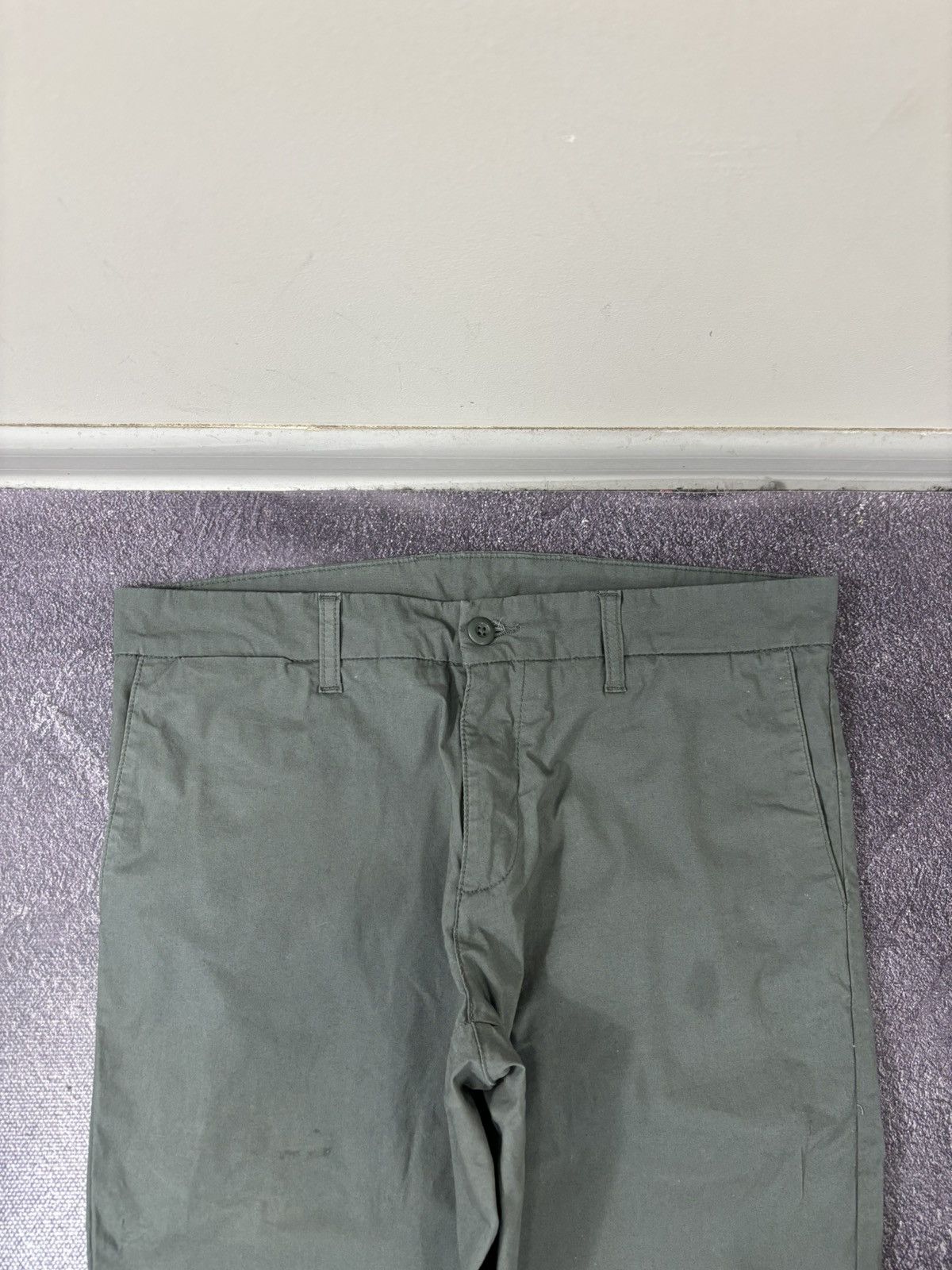 Carhartt Wip Carhartt WIP Men’s Olive Green Hype Sid Pants Size US 33 - 13 Thumbnail