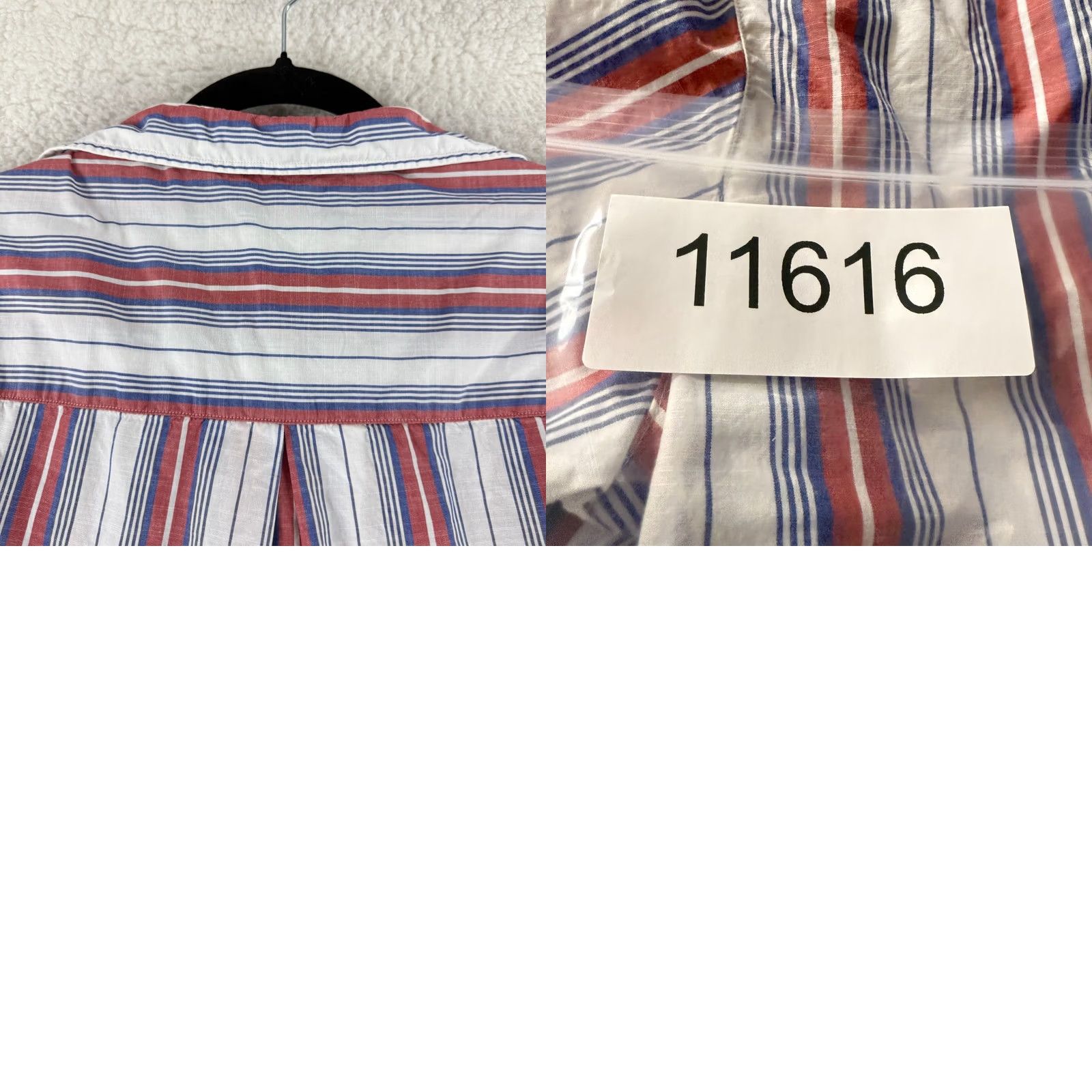 Vintage Grayson The Hero Button-Down Shirt Womens Medium Red Stripe Relaxed Fit Cotton Size M / US 6-8 / IT 42-44 - 9 Thumbnail