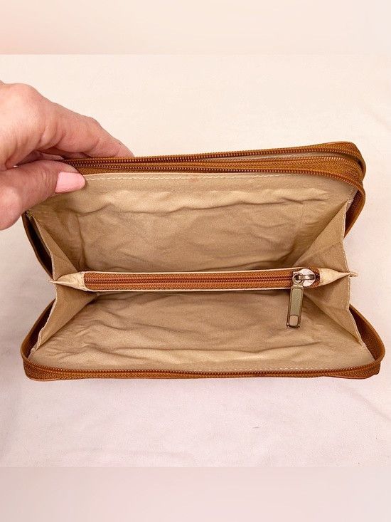 Other Vintage American Angel Brown Leather Organizer Clutch Bag Size ONE SIZE - 4 Thumbnail