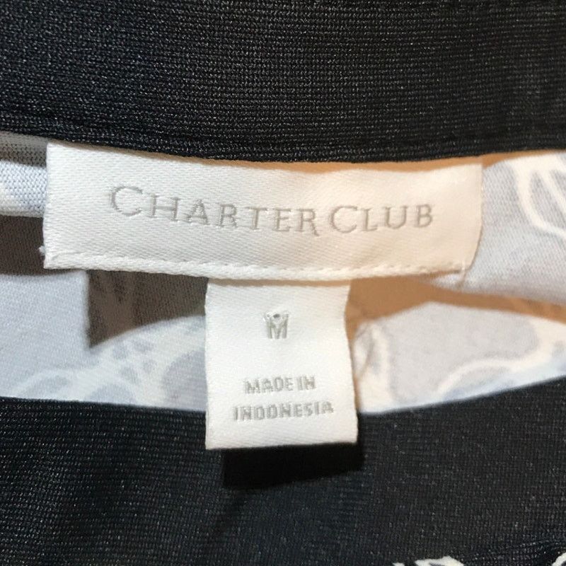 Other Charter Club Geometric Midi Shift Dress Black White M Size M / US 6-8 / IT 42-44 - 5 Thumbnail