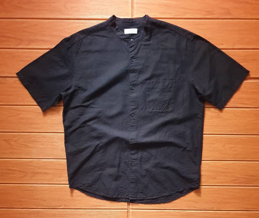 Japanese Brand Uniqlo mandarin collar blue shirt Size US XL / EU 56 / 4 - 1 Thumbnail