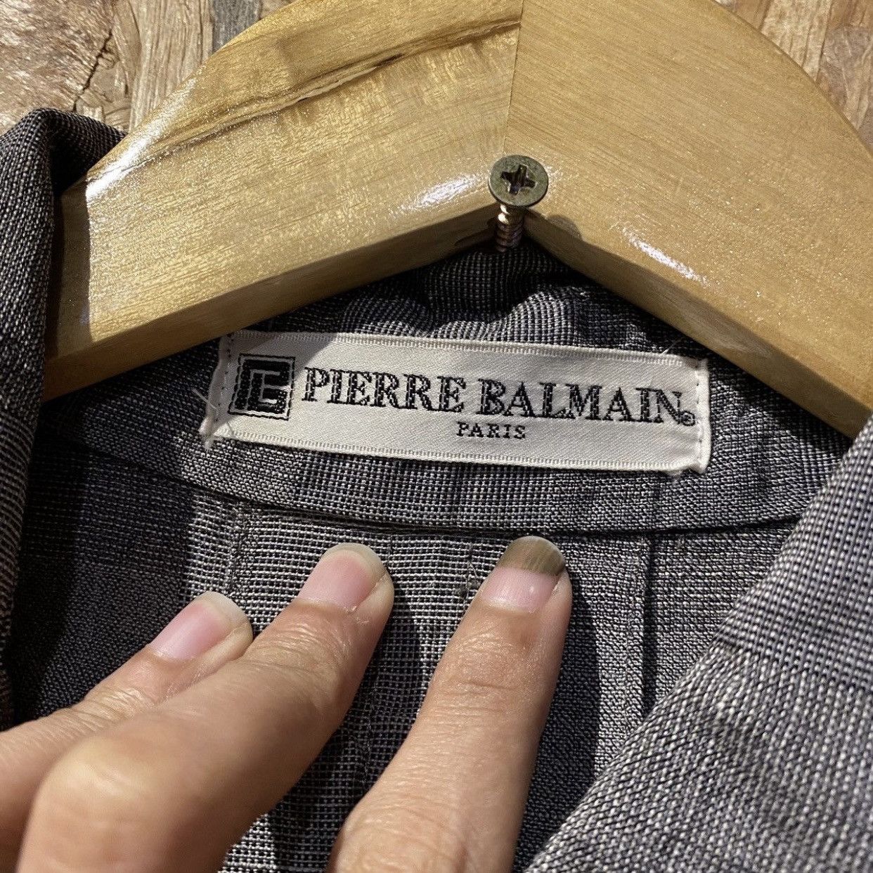 Pierre Balmain × Vintage Pierre Balmain Checked Basic Logo Jacket - Harrington Style Size US M / EU 48-50 / 2 - 21 Thumbnail
