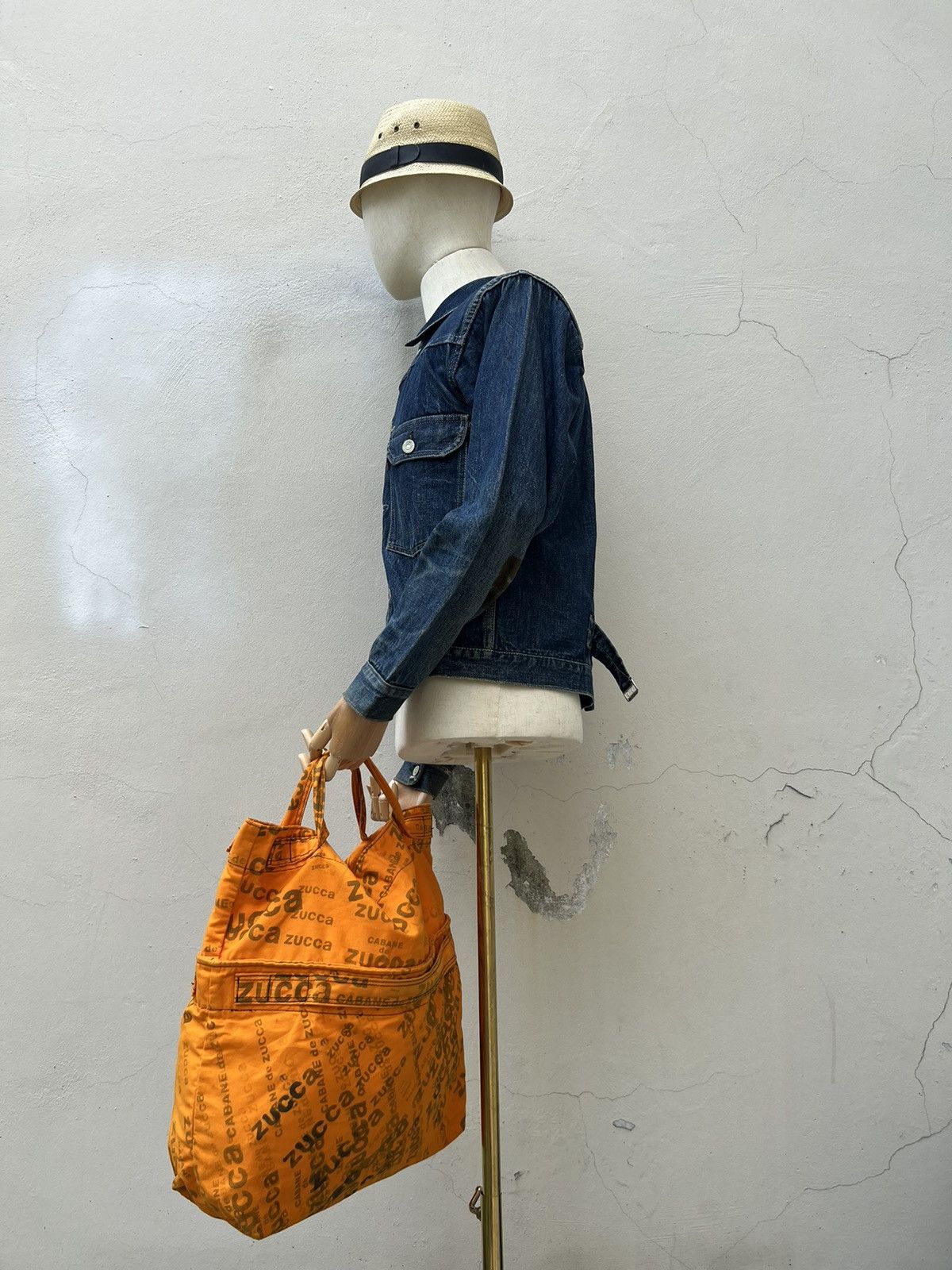 Issey Miyake Vintage Issey Miyake ZUCCA Monogram Orange Handle Bag Size ONE SIZE - 3 Thumbnail