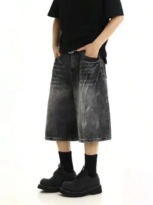 Japanese Brand WASHED opium jorts GOTHIC punk Y2K Size US 36 / EU 52 - 1 Thumbnail