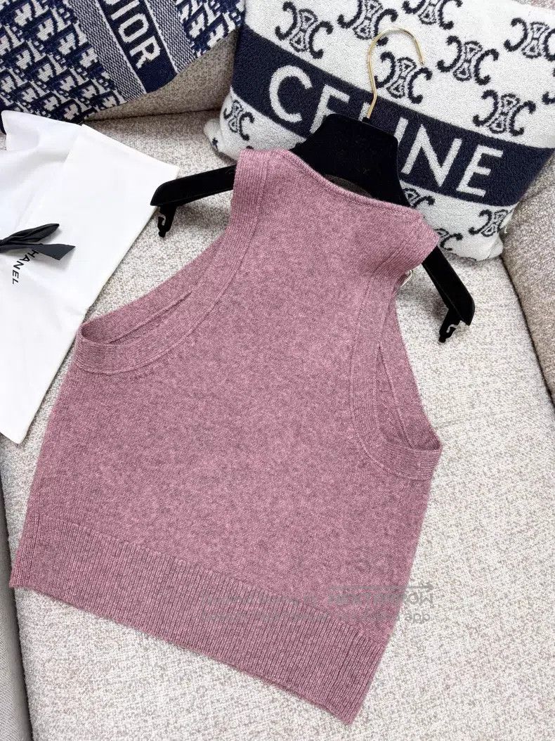 Chanel Chanel V-neck tie diamond buckle knitted vest Size XS / US 0-2 / IT 36-38 - 3 Thumbnail