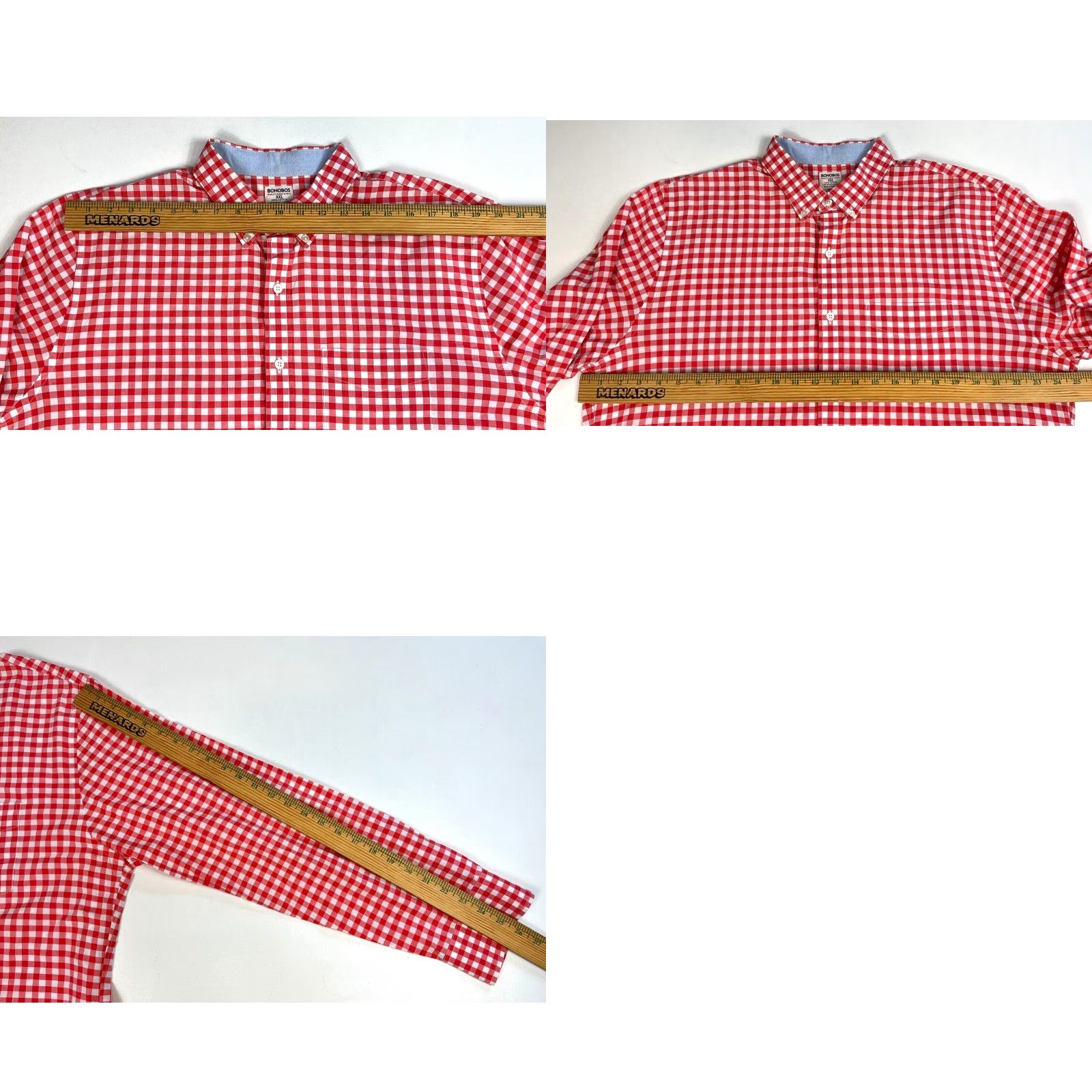 Bonobos Bonobos Mens Button-Down Shirt Check 2XL Pink White Casual Classic Preppy Pockets Cotton Size US XXL / EU 58 / 5 - 8 Thumbnail