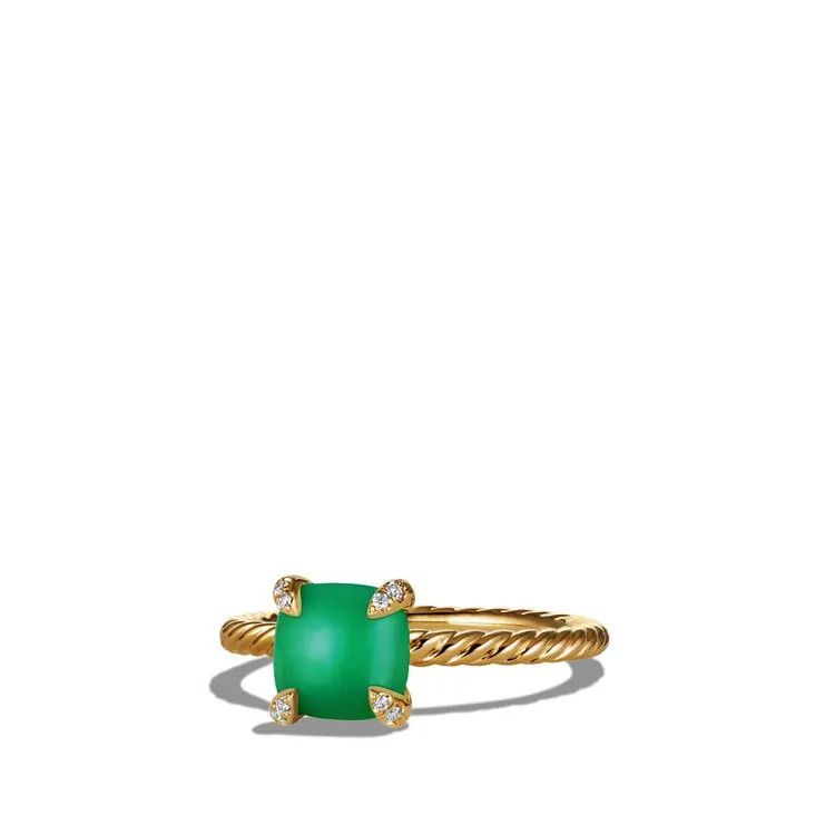 David Yurman o1s1wg111025 R12598D /Size 7/Ring with Chrysoprase in Golden Size ONE SIZE - 1 Thumbnail