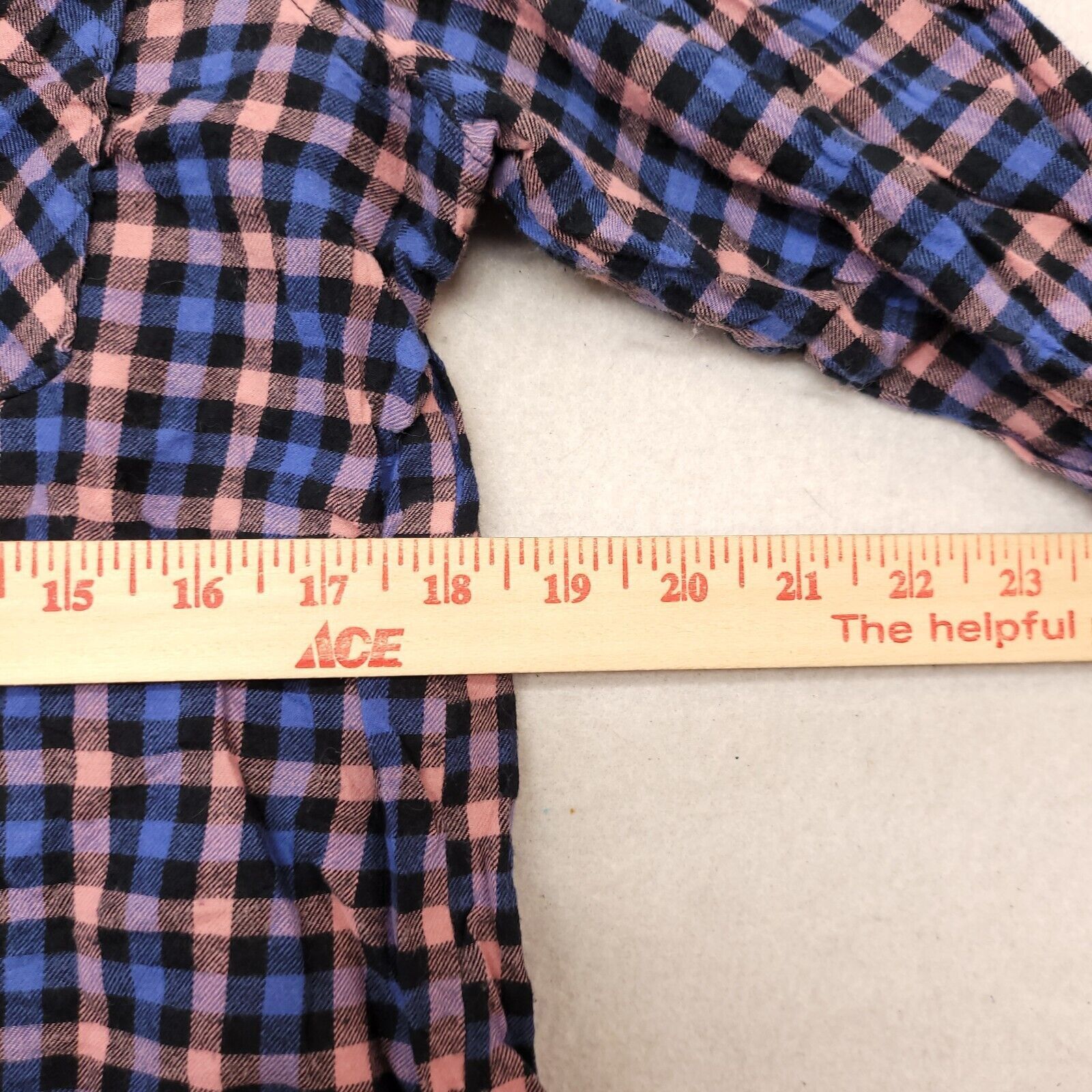 Old Navy Old Navy Buffalo Check Flannel Shirt Womens Size L Blue Pink Size L / US 10 / IT 46 - 9 Thumbnail