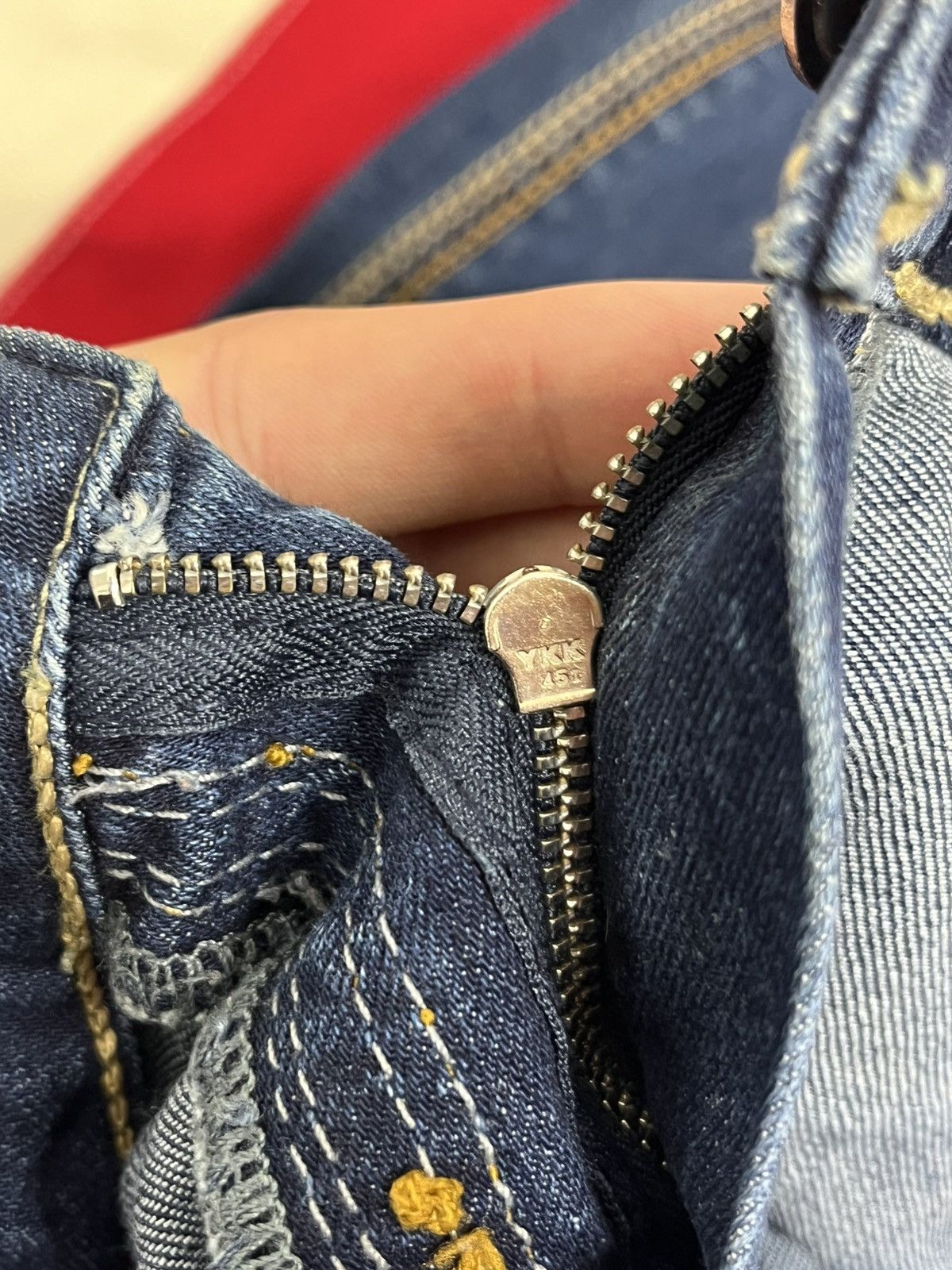 True Religion True Religion Straight Leg Jeans - Vintage Size 33" - 14 Thumbnail