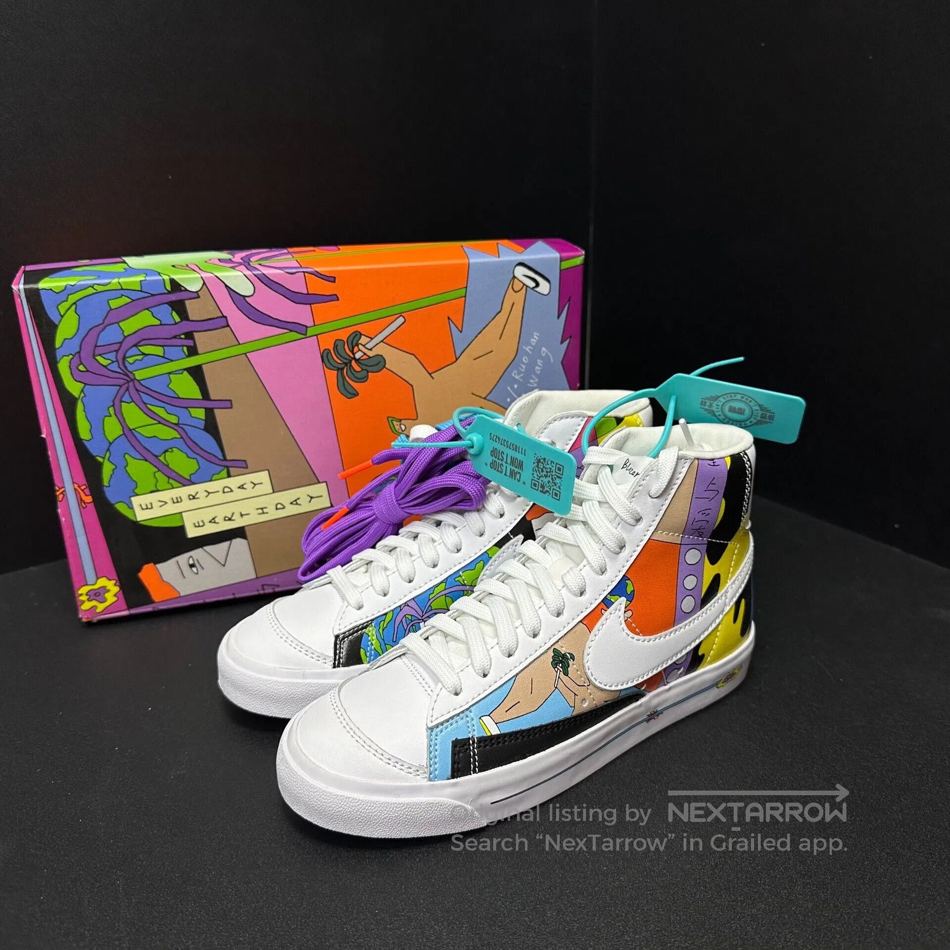 Nike Nike Blazer Graffiti Sneakers. Size US 5.5 / EU 38 - 1 Thumbnail