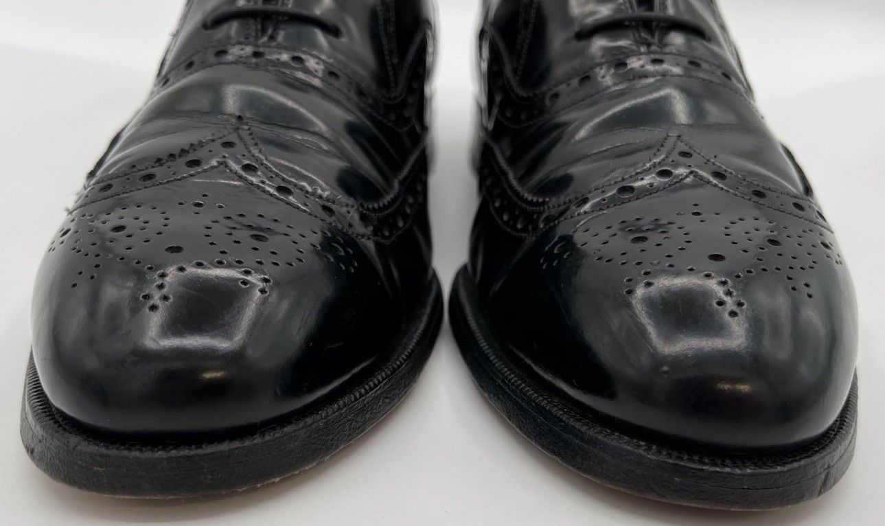 Johnston & Murphy Vtg Johnston & Murphy Aristocraft Black Shell Cordovan 10C Size US 10 / EU 43 - 3 Thumbnail