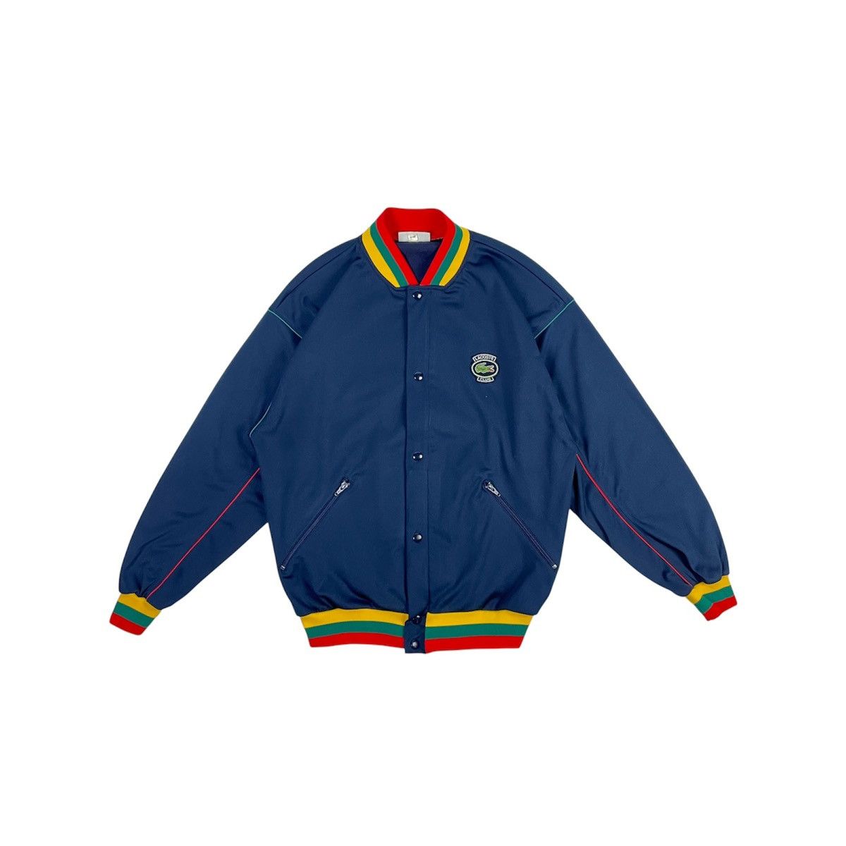 Lacoste Vintage Lacoste Varsity Jacket Size 4 / 180 – Retro Bomber Size US L / EU 52-54 / 3 - 1 Thumbnail
