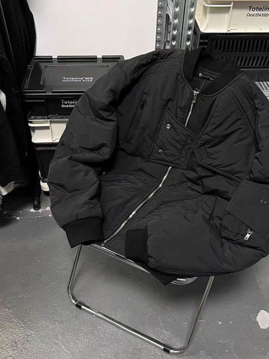 image of Black Street Bomber Jacket, Men's (Size Medium)