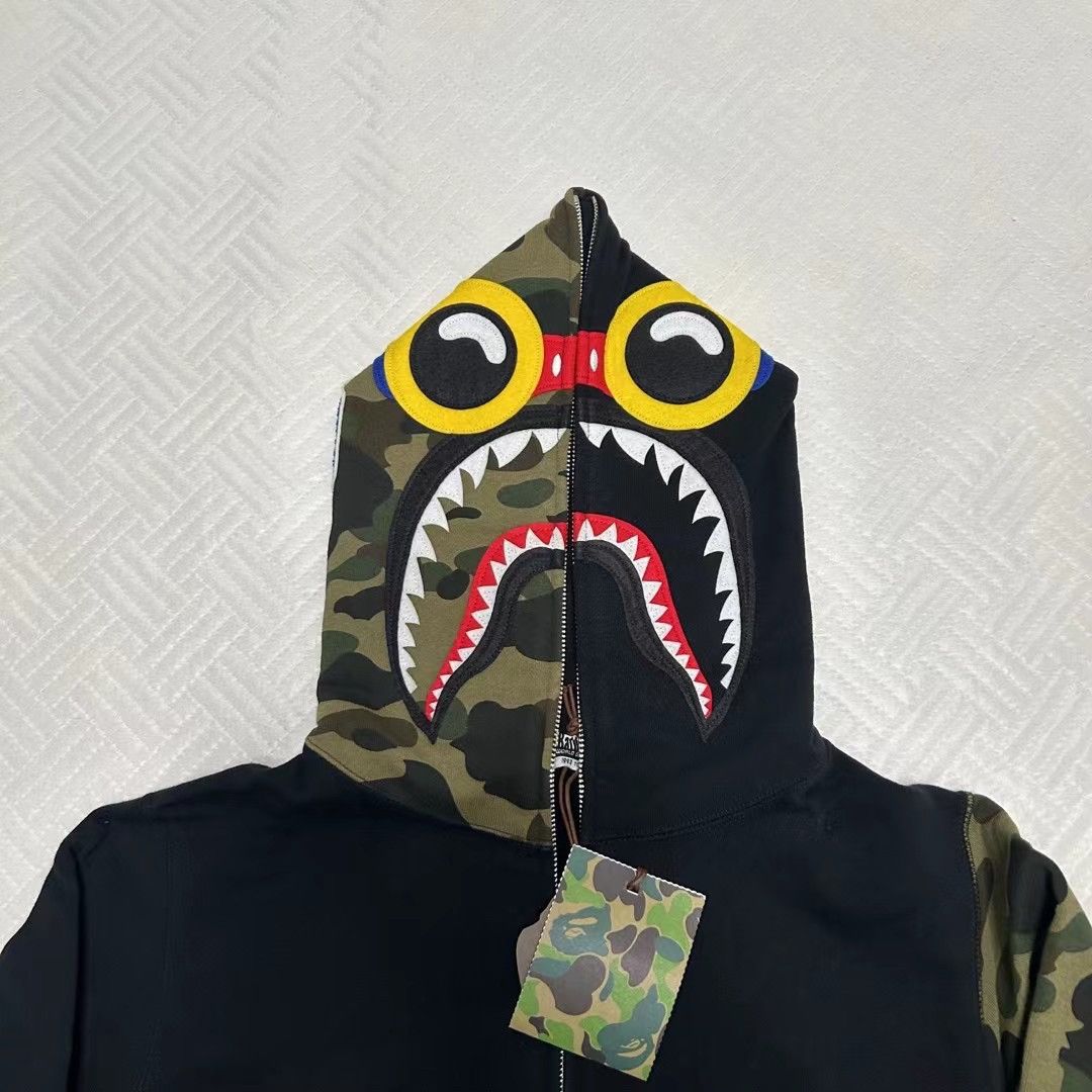 Bape × Hebru Brantley BAPE x HEBRU BRANTLEY SHARK FULL ZIP HOODIE Size US M / EU 48-50 / 2 - 3 Thumbnail