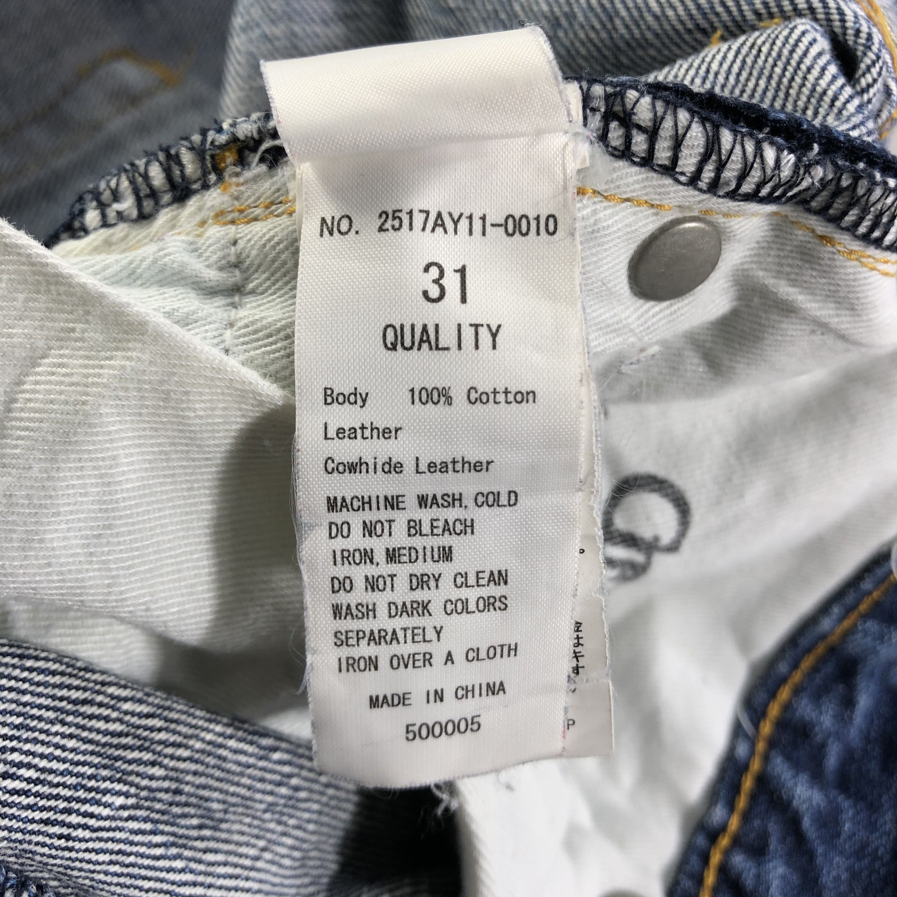 Japanese Brand Stooge & Co Blue Distressed Denim KJ2011 Size US 31 - 10 Thumbnail