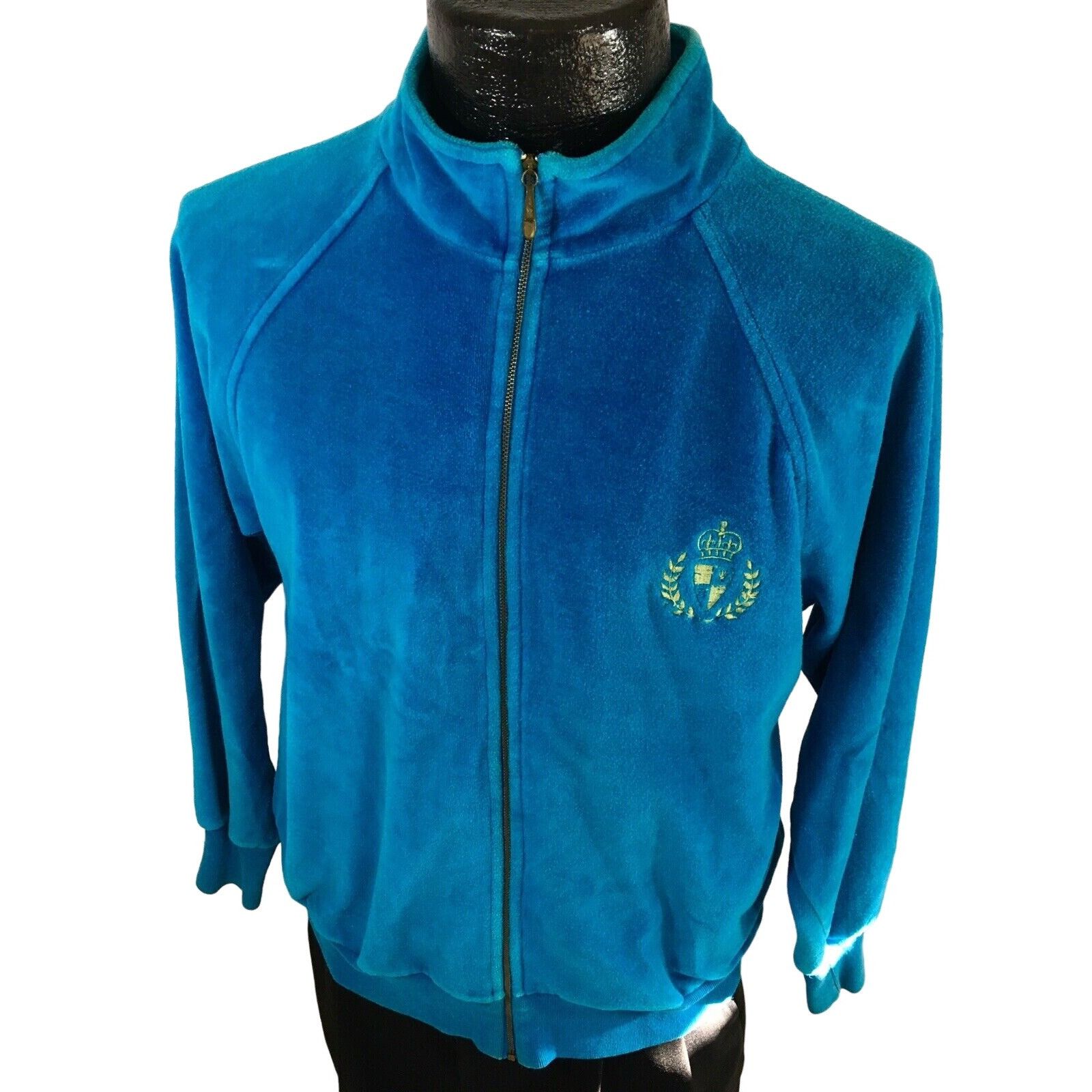 Other Vtg AZURE Blue VELVET TENNIS Coat Gold Crown Crest Jacket Size US M / EU 48-50 / 2 - 9 Thumbnail