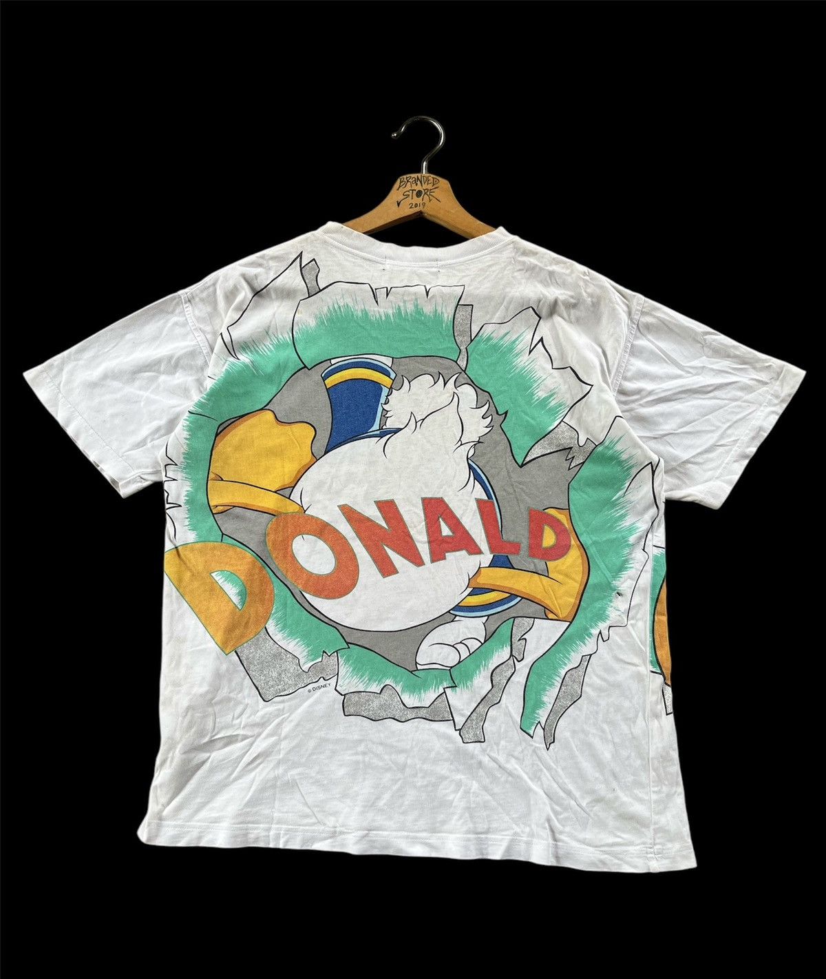Cartoon Network × Disney × Vintage 🔥RARE🔥Vintage Donald Duck Mirror Print OVP 90s Tees Size US M / EU 48-50 / 2 - 2 Thumbnail