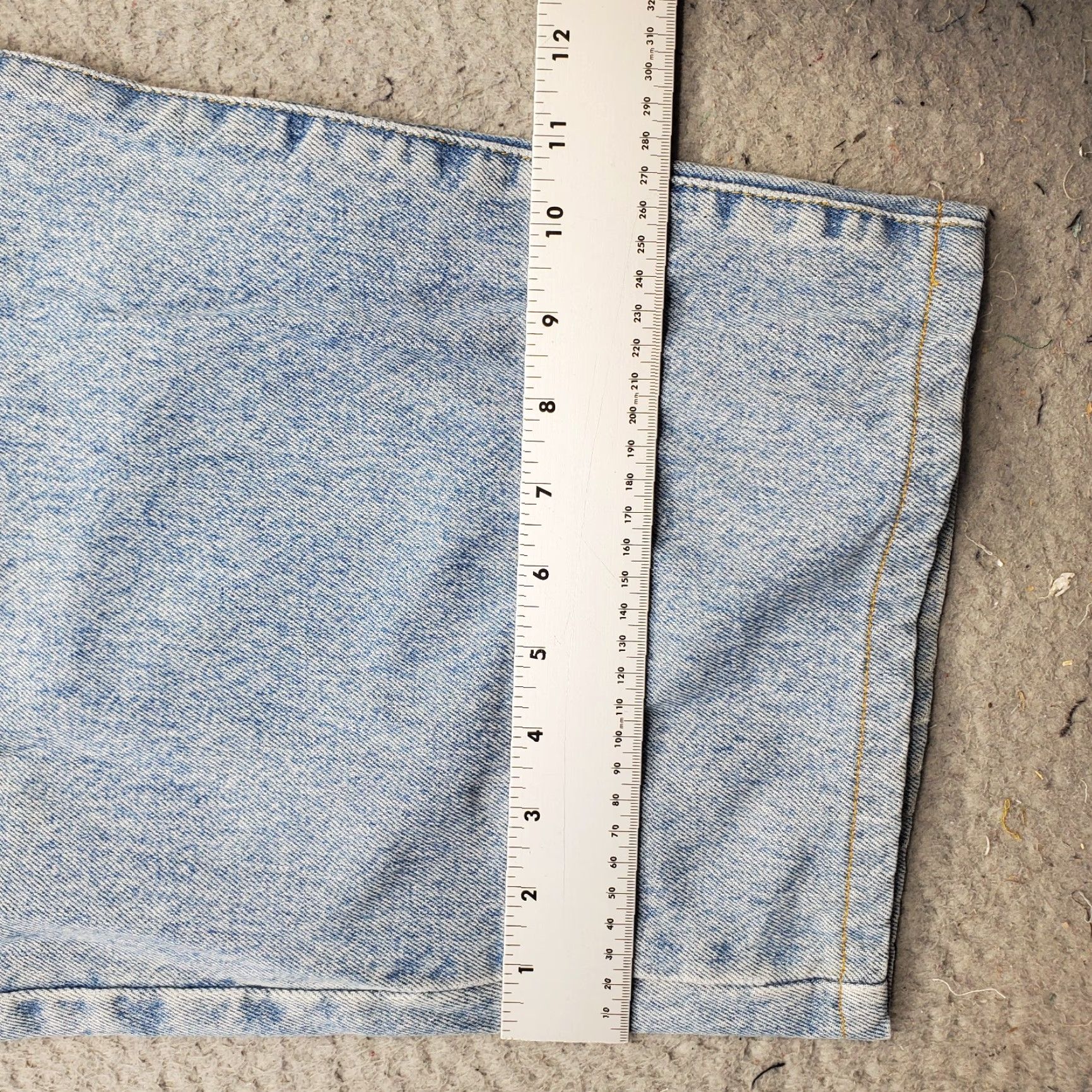Vintage Mecca Mens Jeans Blue Denim High Rise Light Wash Cropped 42 Baggy Button Fly Vintage No N/A Size US 42 / EU 58 - 6 Thumbnail
