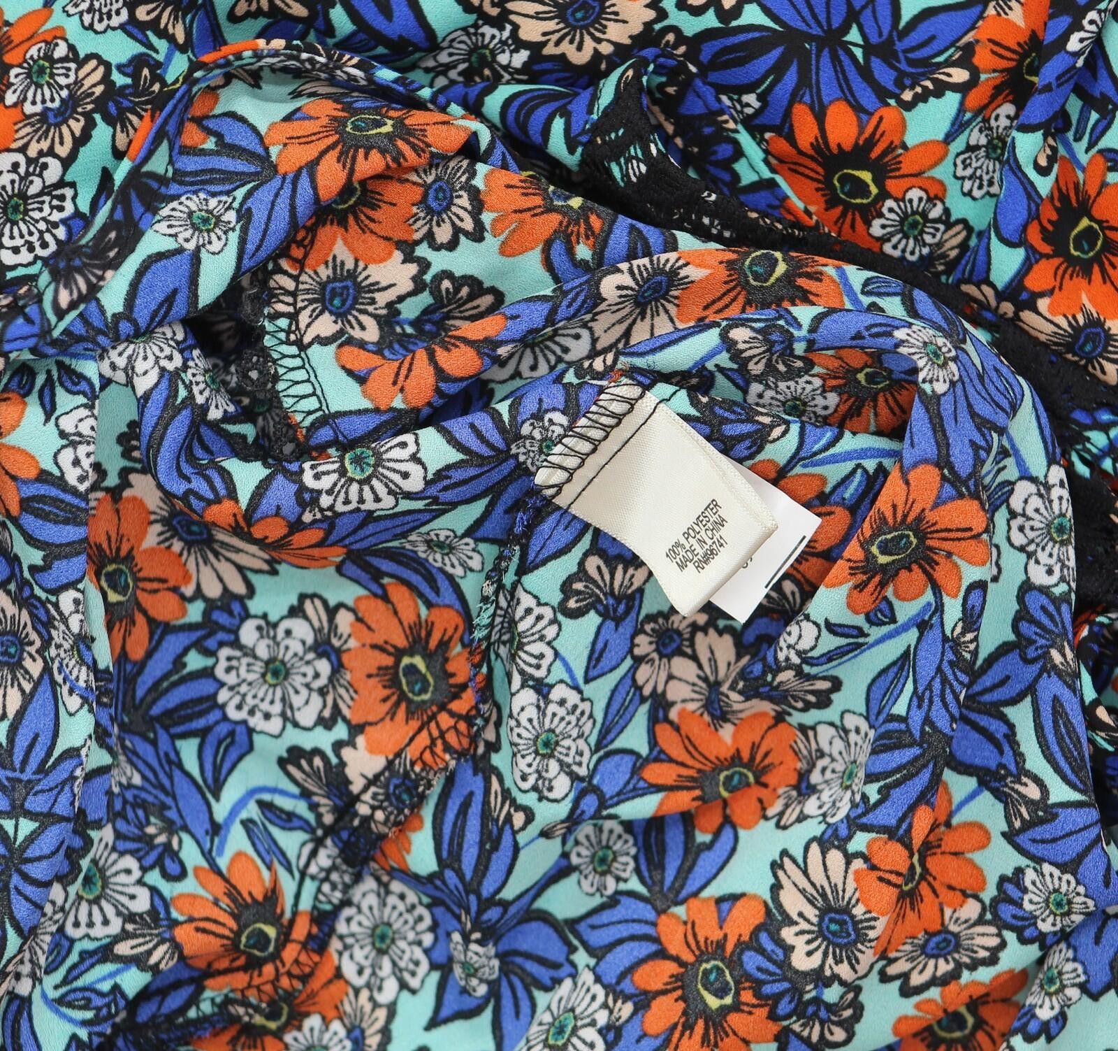 Other Nwt Belle Du Jour Tank Top Blouse With Scarf Blue / Multi M Size M / US 6-8 / IT 42-44 - 4 Thumbnail