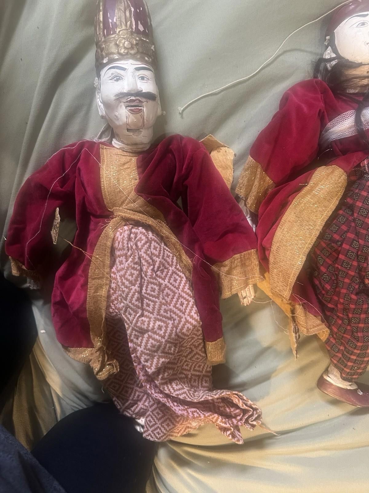 Designer Antique Chinese Peking Opera Puppet Marionette Dolls Size ONE SIZE - 2 Thumbnail