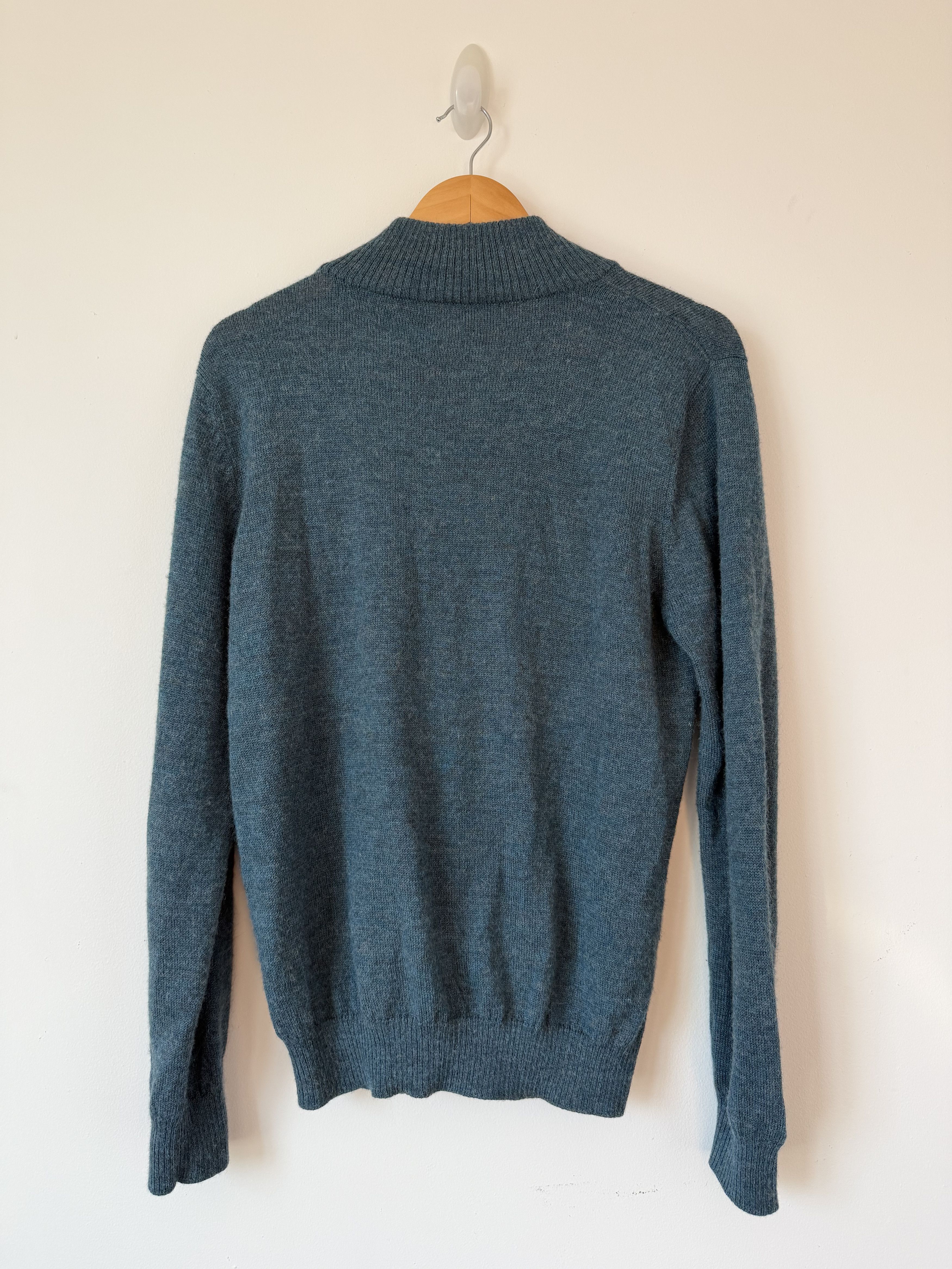 Etro Peru Unlimited 100% Baby Alpaca Quarter Zip Sweater Teal M Size US M / EU 48-50 / 2 - 4 Thumbnail