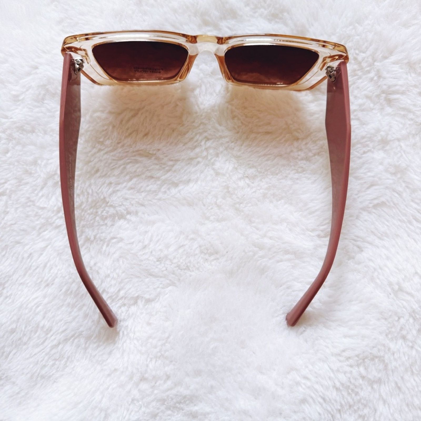 Other Lily Clear Mauve Rectangular Sunglasses Size ONE SIZE - 8 Thumbnail