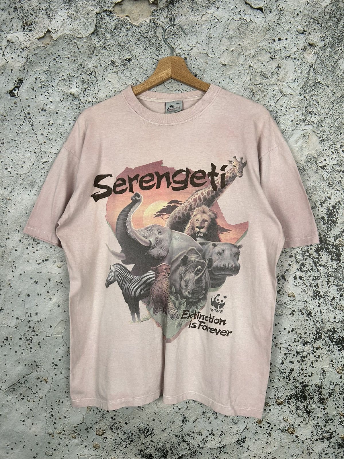 Vintage Vintage Serengeti WWF Animal Safari Graphic Tee 90s Baggy Size US L / EU 52-54 / 3 - 1 Thumbnail