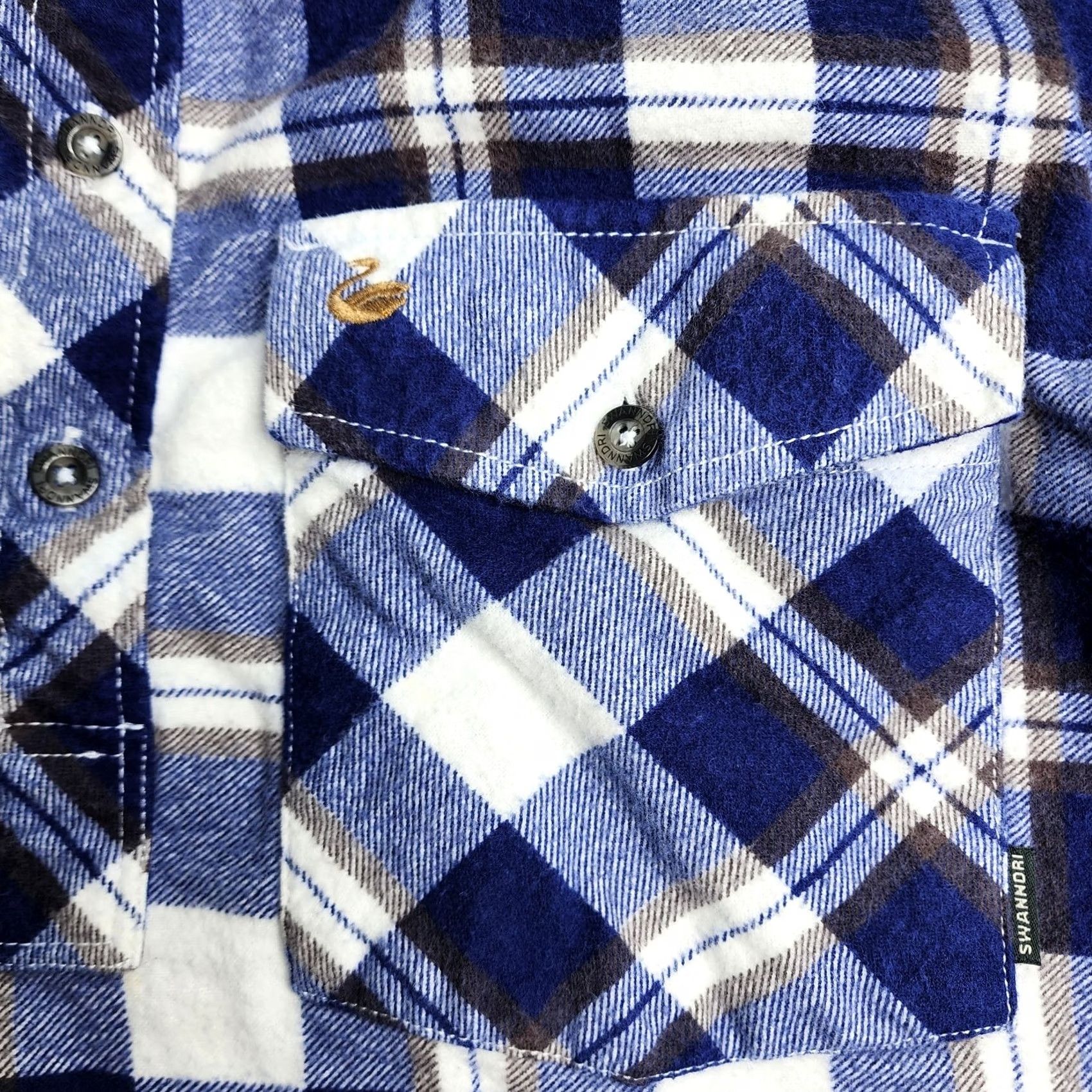 Vintage Swanndri Flannel Shirt Button Blue Plaid Henley Cotton Size Medium Mens Size US M / EU 48-50 / 2 - 4 Thumbnail