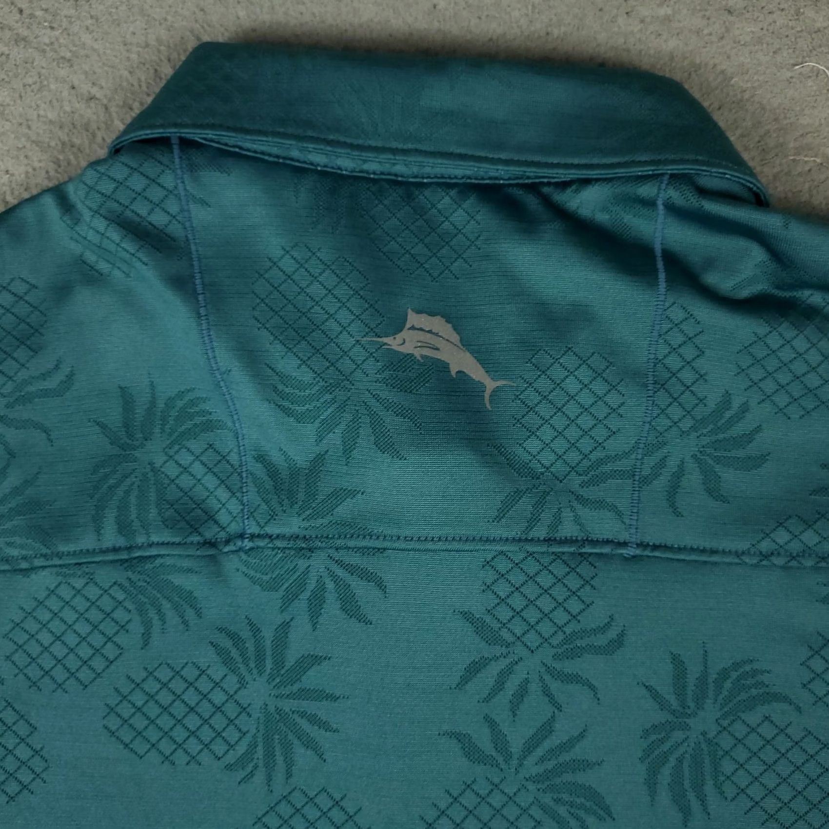 Tommy Bahama Tommy Bahama Polo Shirt Mens Medium Teal Polyester Solid Short Sleeve Golf Size US M / EU 48-50 / 2 - 3 Thumbnail