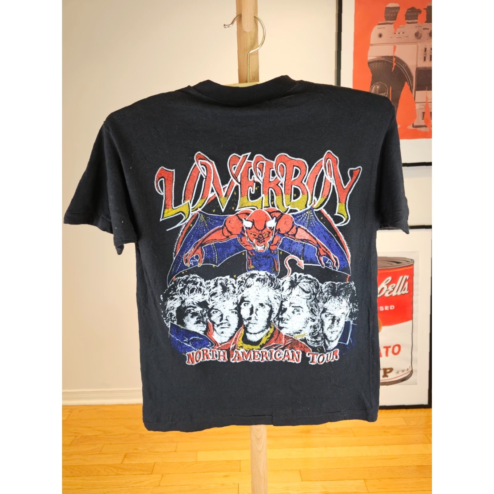 Vintage VINTAGE DEADSTOCK 80' LOVERBOY ROCK TOUR CONCERT T-SHIRT SZ M PAKISTAN Men T-Shirt Black Cotton Short Sleeve Round Neck Paramout? Size US M / EU 48-50 / 2 - 5 Thumbnail