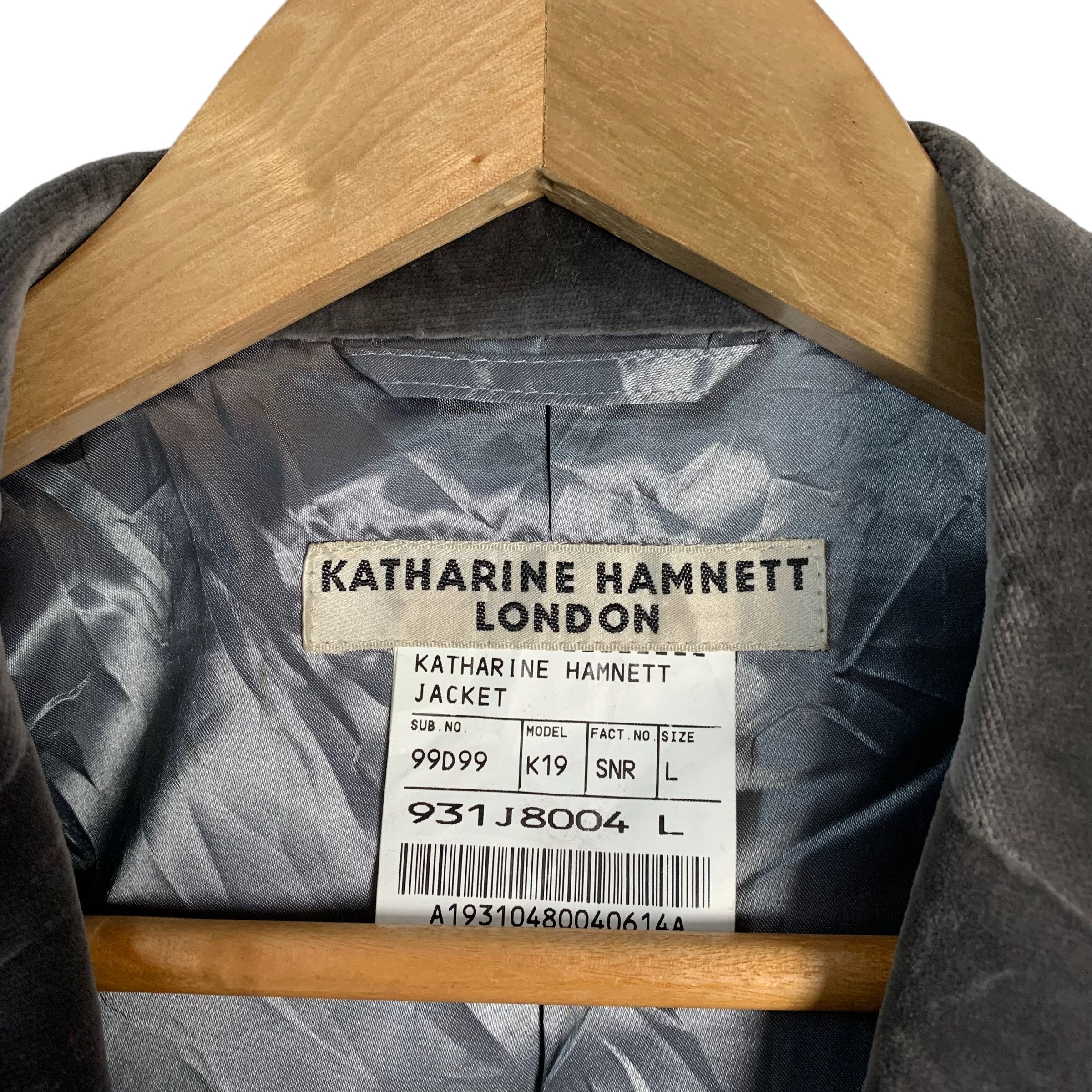 Katharine Hamnett London Katherine Hamnett London Velvet Blazer Jacket Size US L / EU 52-54 / 3 - 9 Thumbnail
