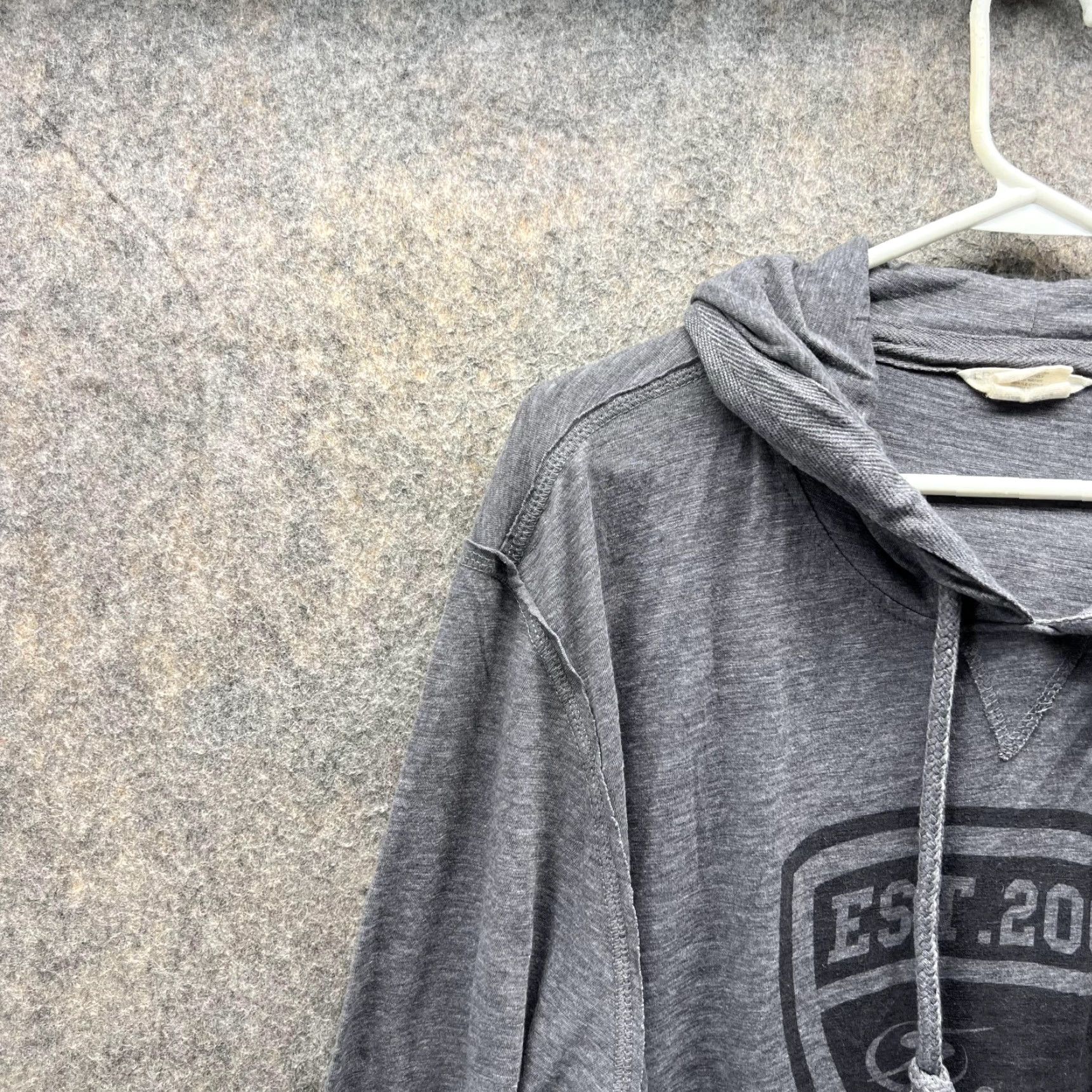 Vintage VINTAGE Levelwear Hoodie Sweater Men L Gray Black Hooded Pullover Cotton Fleece Logo Casual/Workwear Men Size US L / EU 52-54 / 3 - 3 Thumbnail