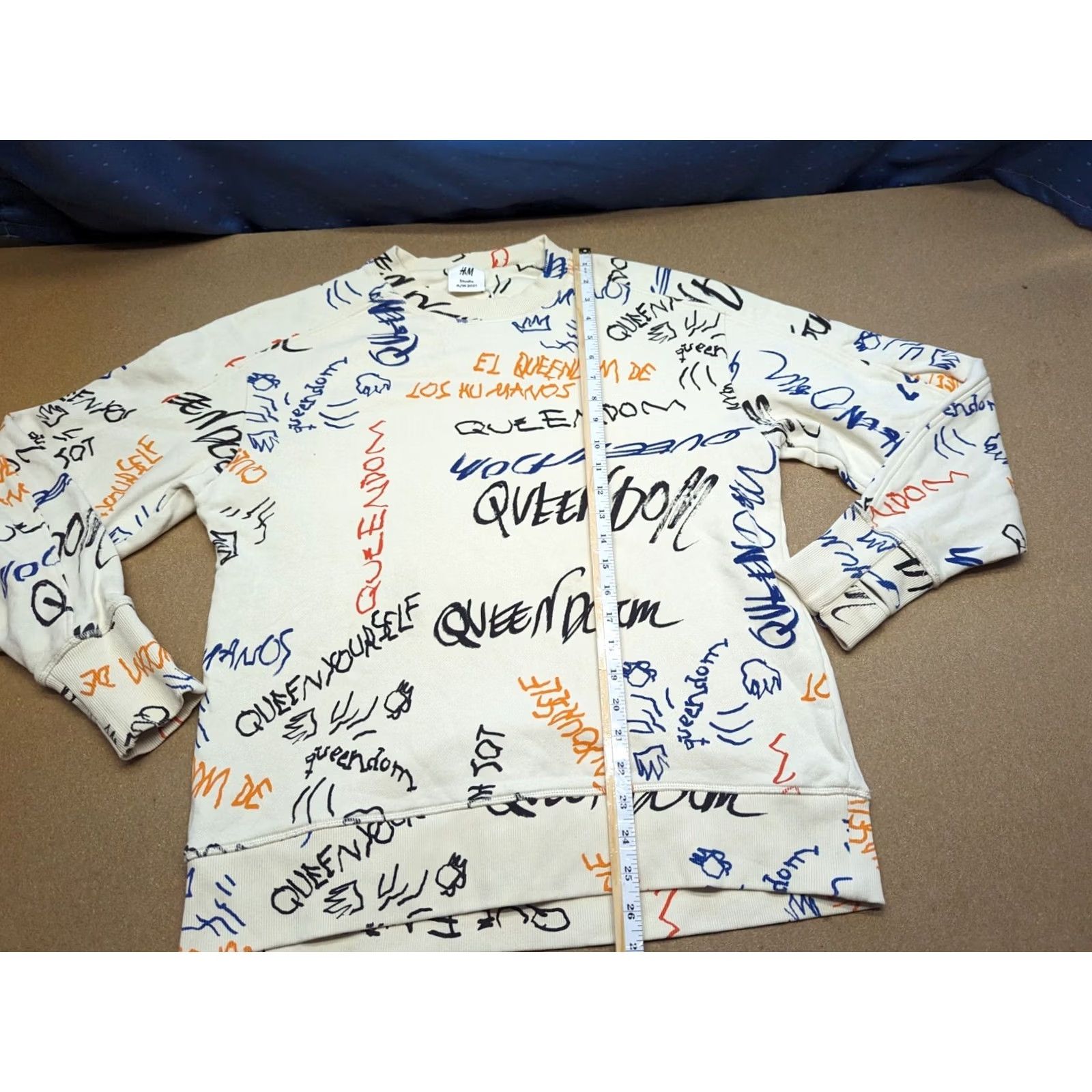 H&M H&M Studio A/W 2021 Womens Sweatshirt XS Gtaffiti Drawings Casual Pullover Multicolor Knit Cotton Logo Ladies Womens Sweatshirt Size XS / US 0-2 / IT 36-38 - 6 Thumbnail