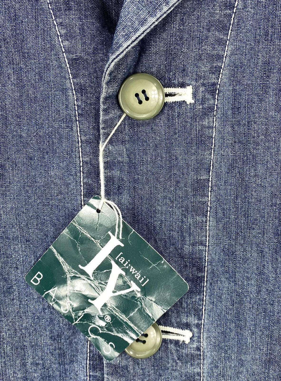 Japanese Brand Vintage IY Basics Chore Denim Jacket By Issey Miyaki Size US L / EU 52-54 / 3 - 9 Thumbnail