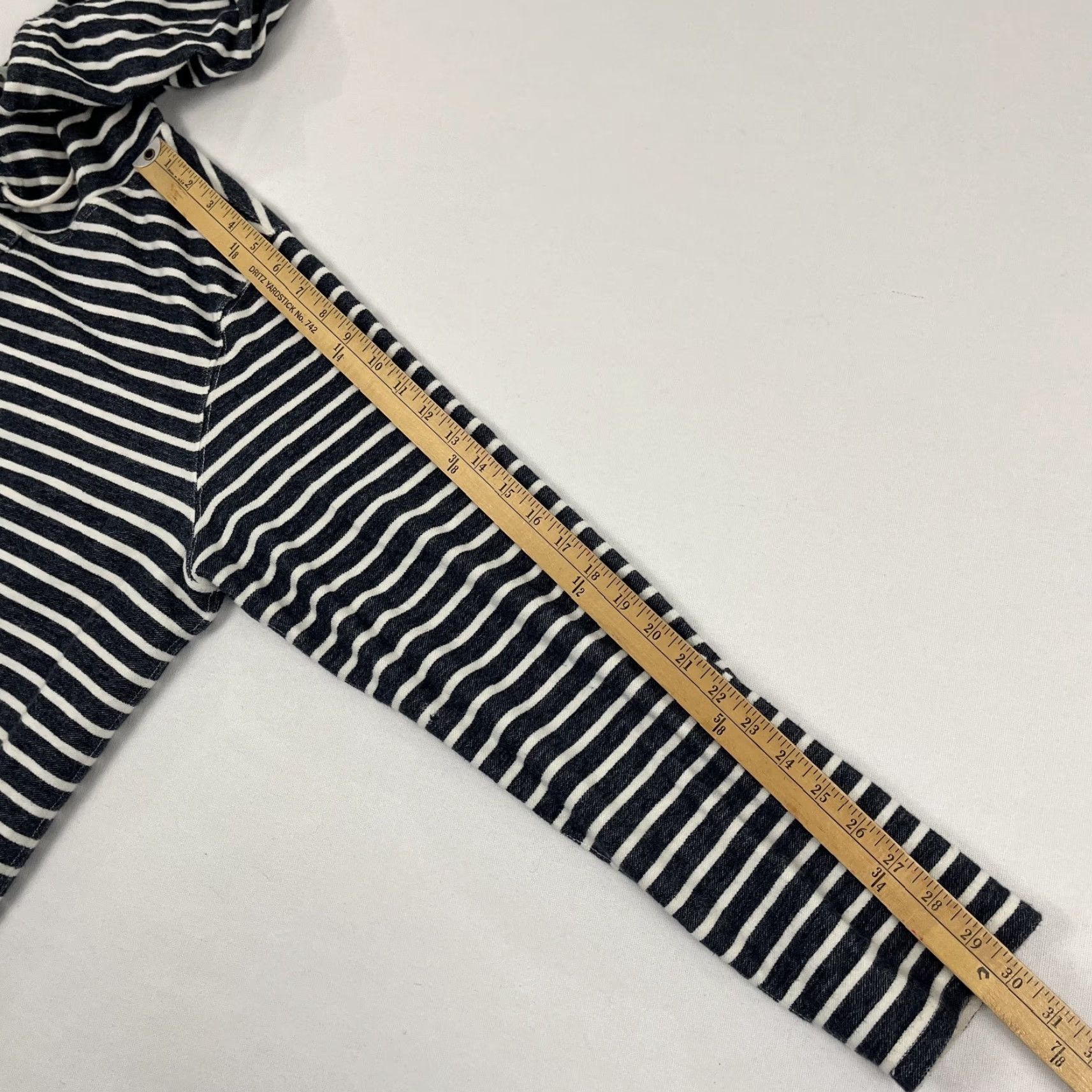 J.Crew J.CREW Hoodie Mens Large Blue White Striped Cotton Casual Preppy Henley F7683 Size US L / EU 52-54 / 3 - 5 Thumbnail
